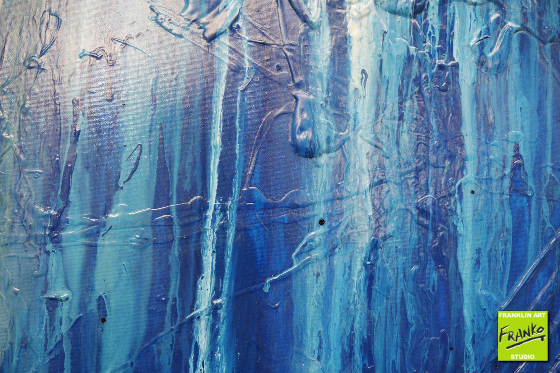 Blue Style 140cm x 100cm Blue White Grey Textured Abstract Painting (SOLD)-Abstract-[Franko]-[Artist]-[Australia]-[Painting]-Franklin Art Studio
