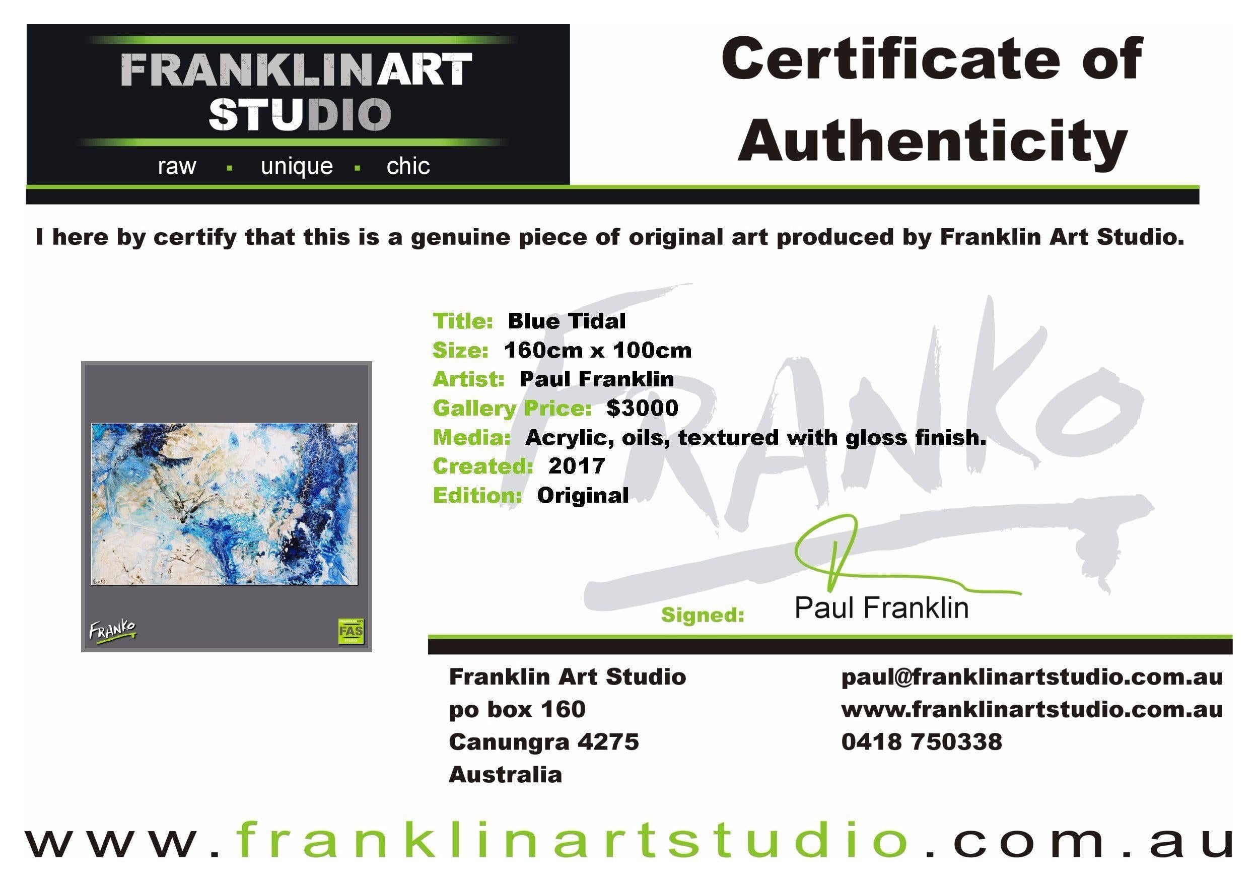 Blue Tidal 160cm x 100cm Blue Abstract Painting (SOLD)-abstract-[Franko_Artist]-[The_Block]-[Dream_Homes]-[ideas]-[Grand_Designs]-[Art_Lover]-Franklin Art Studio