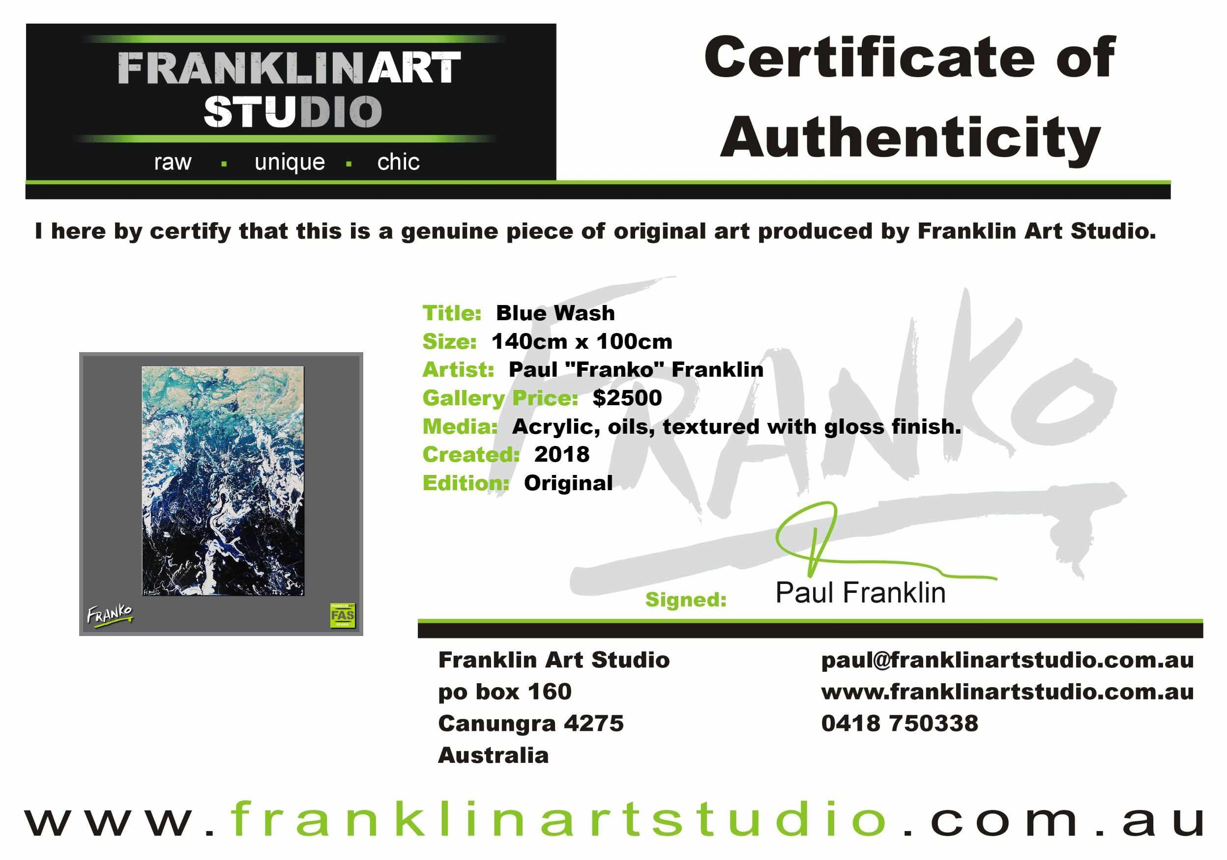 Blue Wash 140cm x 100cm Blue Cream White Textured Abstract Painting (SOLD)-Abstract-[Franko_Artist]-[The_Block]-[Dream_Homes]-[ideas]-[Grand_Designs]-[Art_Lover]-Franklin Art Studio