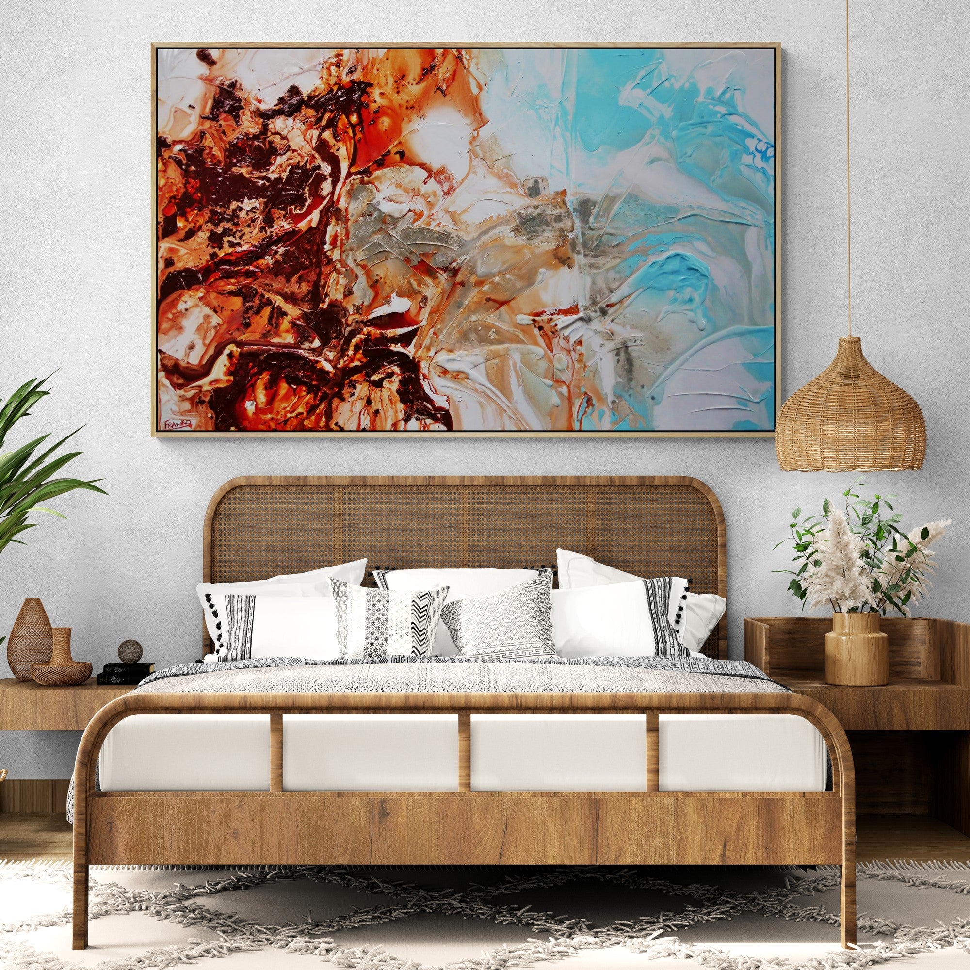 Coastal Headland 160cm Oxide Rust Pastel Blue Textured Abstract Painting (SOLD)-Abstract-[Franko_Artist]-[Australian_artist]-[Gold_Coast]-[Brisbane]-[modern]-[contemporary]-[original]-[Large_artwork]-[The_Block]-[Dream_Homes]-[ideas]-[Grand_Designs]-[Art_Lover]-Franklin Art Studio