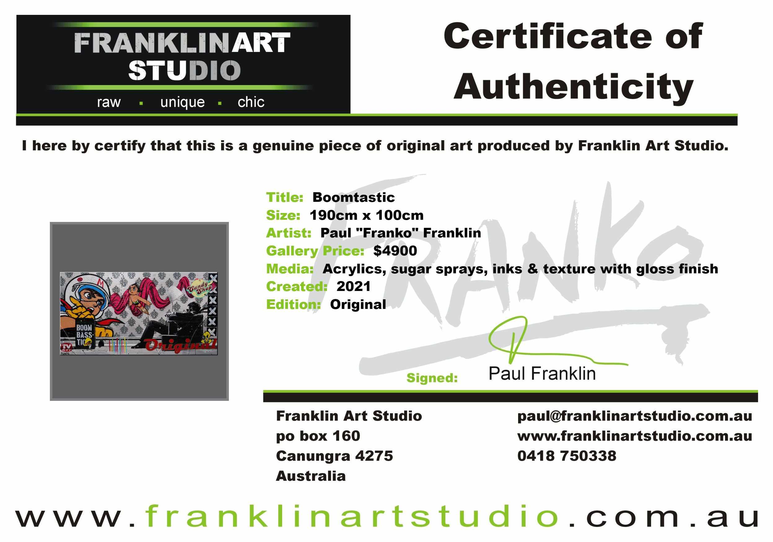 Boomtastic 190cm x 100cm Blown Away Guy Textured Urban Pop Art Painting (SOLD)-Urban Pop Art-[Franko_Artist]-[The_Block]-[Dream_Homes]-[ideas]-[Grand_Designs]-[Art_Lover]-Franklin Art Studio