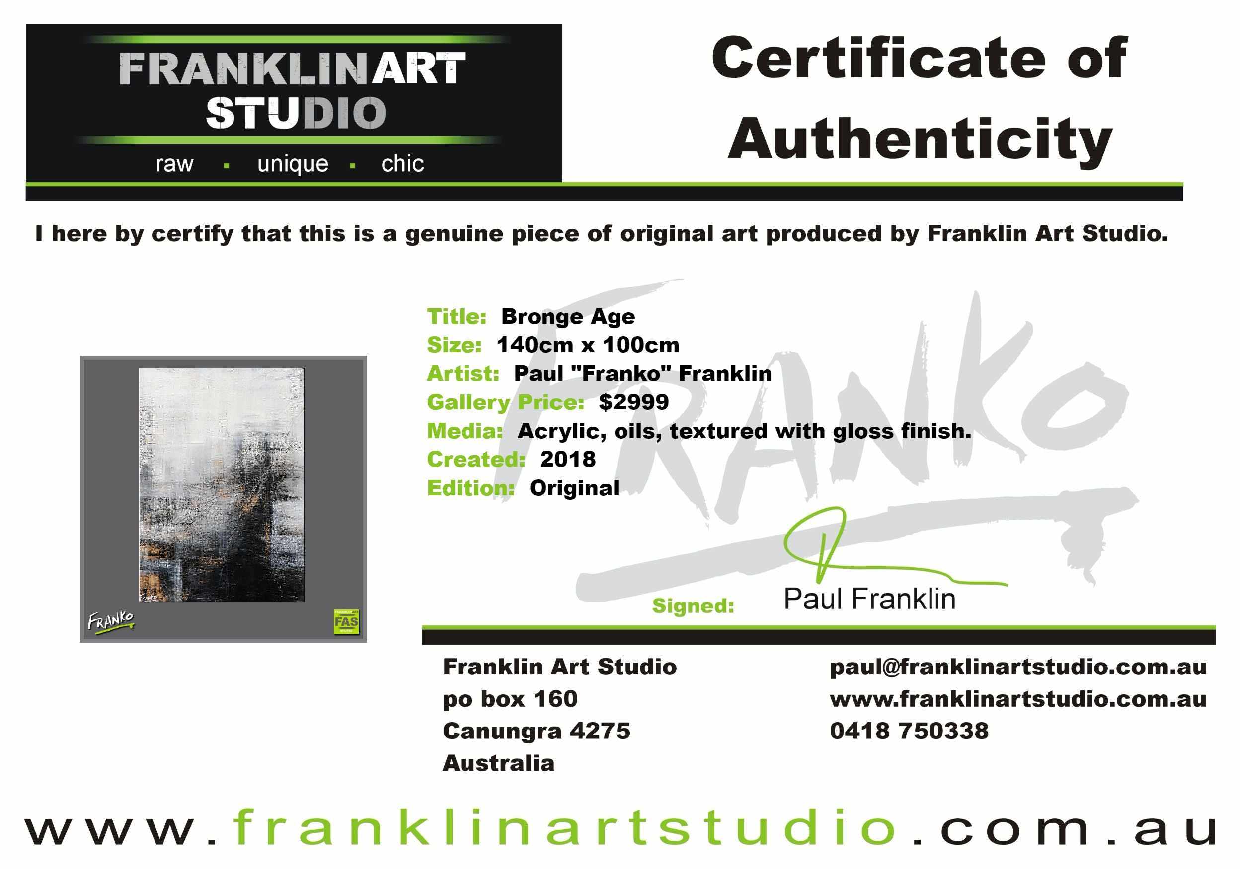 Bronze Age 140cm x 100cm Grey Black Abstract Painting (SOLD)-Abstract-[Franko_Artist]-[The_Block]-[Dream_Homes]-[ideas]-[Grand_Designs]-[Art_Lover]-Franklin Art Studio