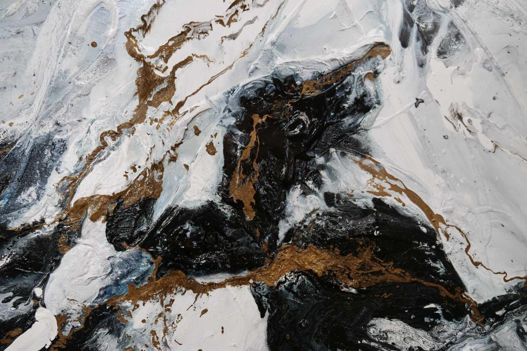Bronzed Golden Ransom 240cm x 100cm Black Gold Textured Abstract Painting (SOLD)