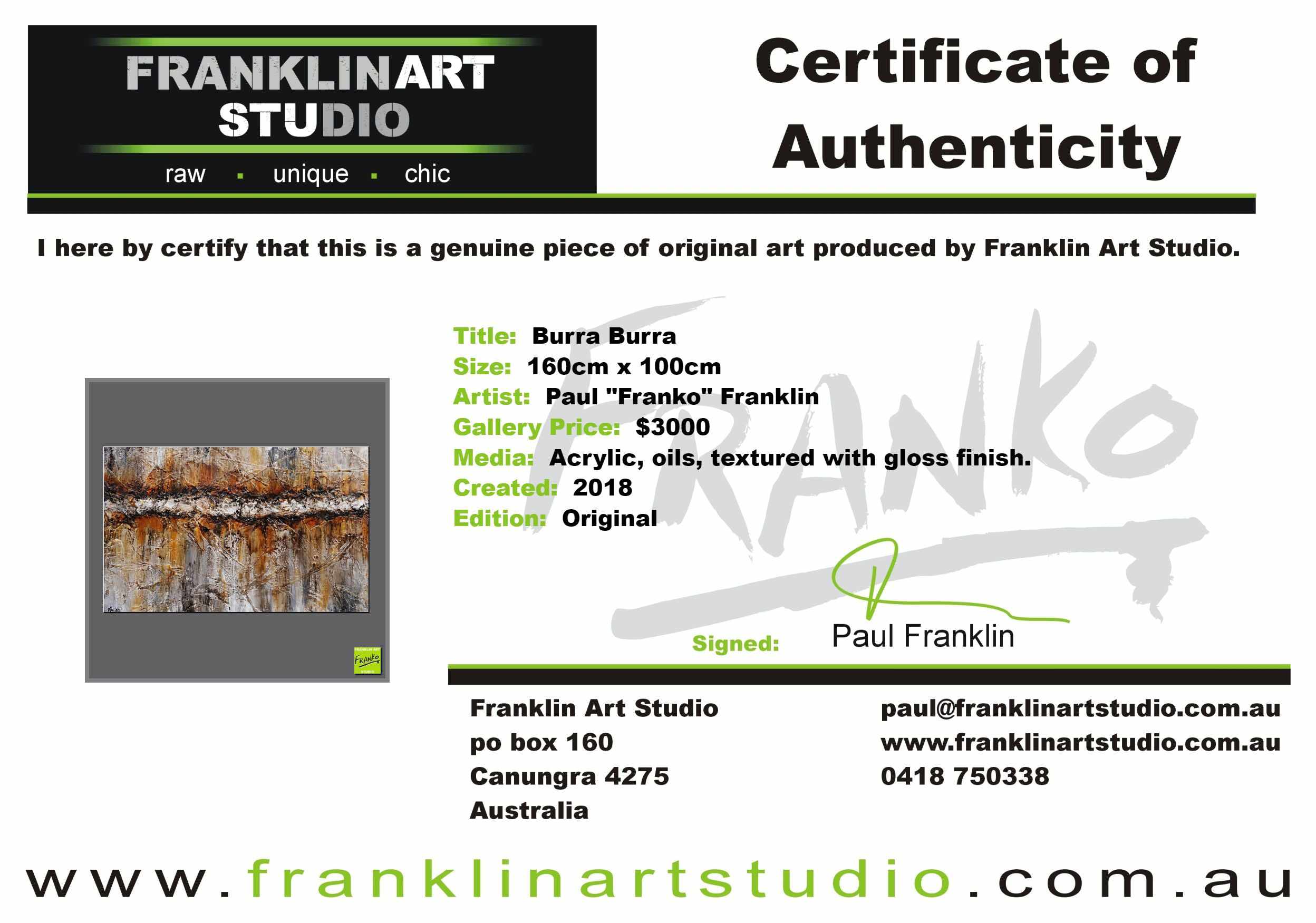 Burra Burra 160cm x 100cm Brown White Grey Textured Abstract Painting (SOLD)-Abstract-[Franko_Artist]-[The_Block]-[Dream_Homes]-[ideas]-[Grand_Designs]-[Art_Lover]-Franklin Art Studio