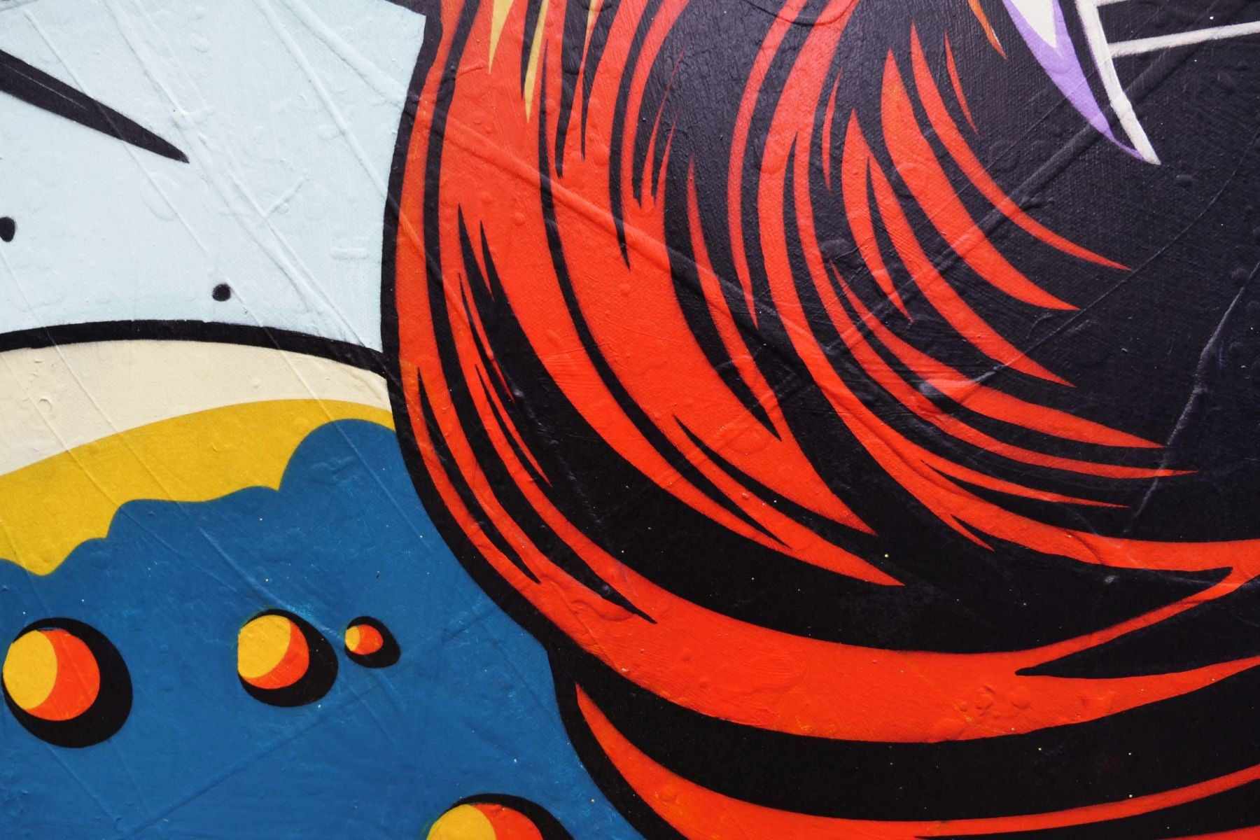 But Now... 75cm x 100cm Space Cadet Textured Urban Pop Art Painting (SOLD)