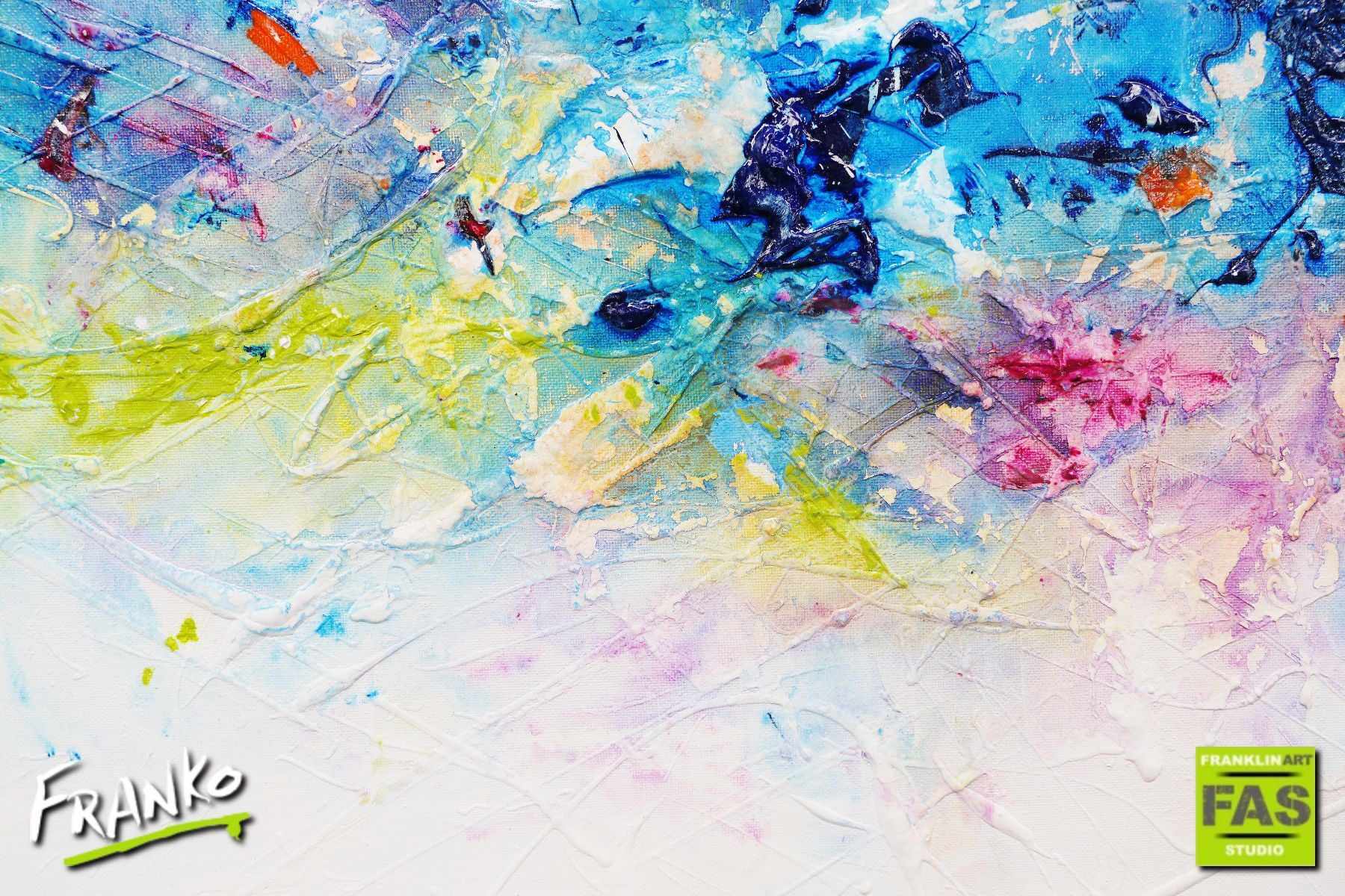 Candy Bouquet 200cm x 80cm Colourful Abstract Painting (SOLD)