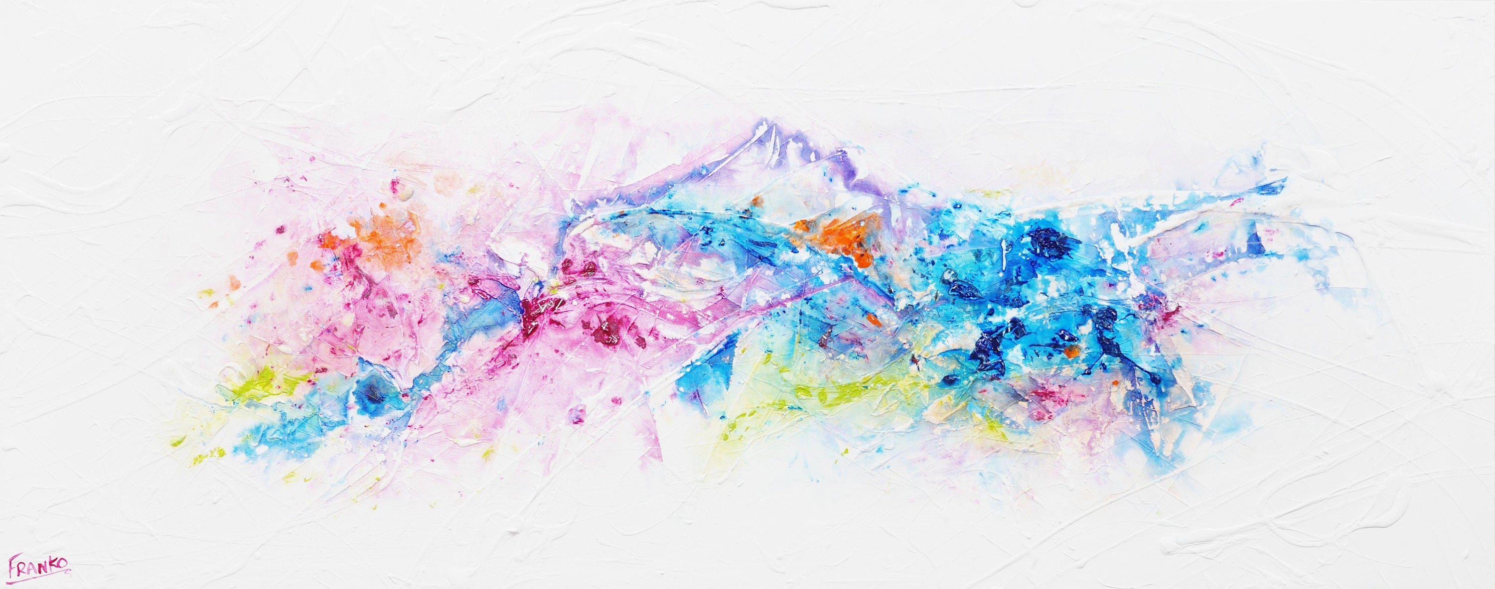 Candy Bouquet 200cm x 80cm Colourful Abstract Painting (SOLD)-Abstract-[Franko_Artist]-[Australian_artist]-[Gold_Coast]-[Brisbane]-[modern]-[contemporary]-[original]-[Large_artwork]-Franklin Art Studio