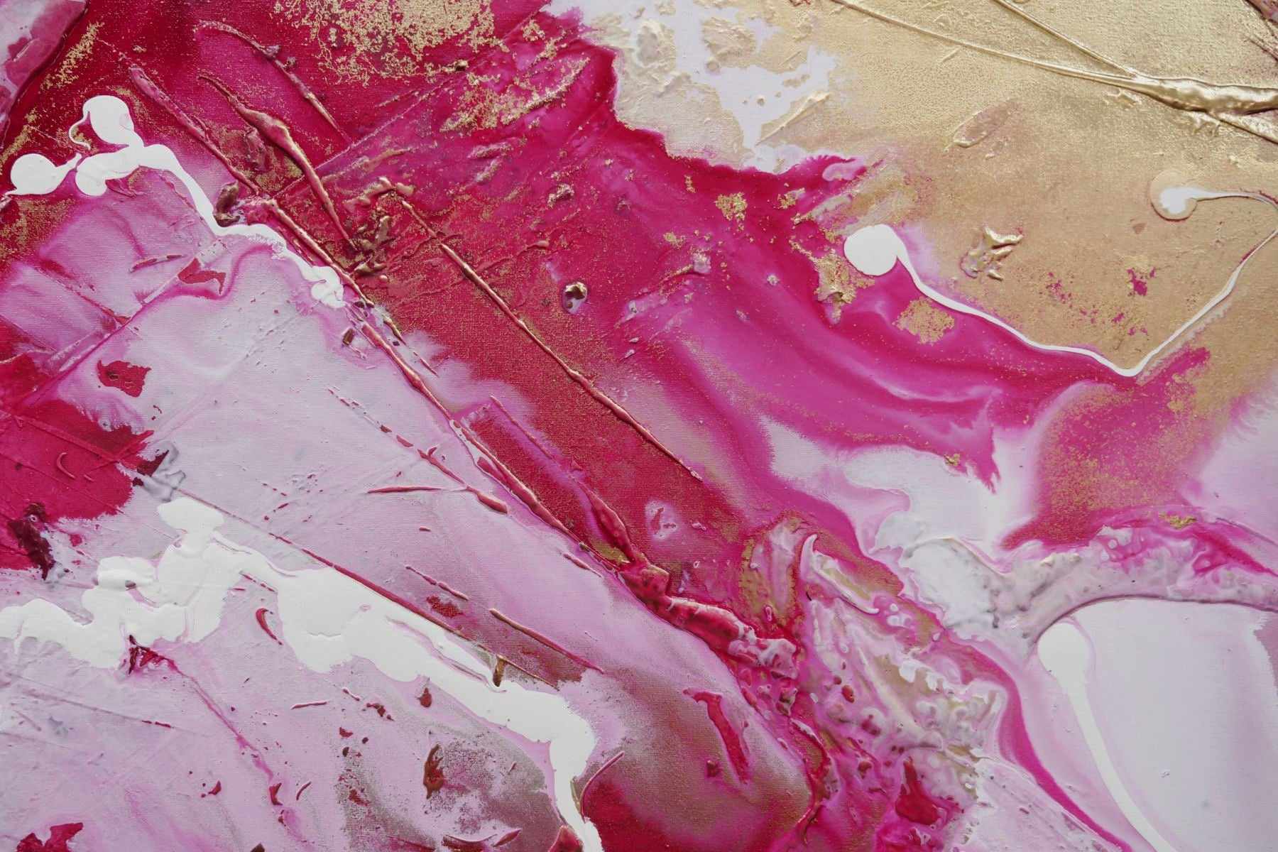 Candy Jazz 120cm x 120cm Gold Pink White Textured Abstract Painting (SOLD)-Abstract-[Franko_Artist]-[The_Block]-[Dream_Homes]-[ideas]-[Grand_Designs]-[Art_Lover]-Franklin Art Studio