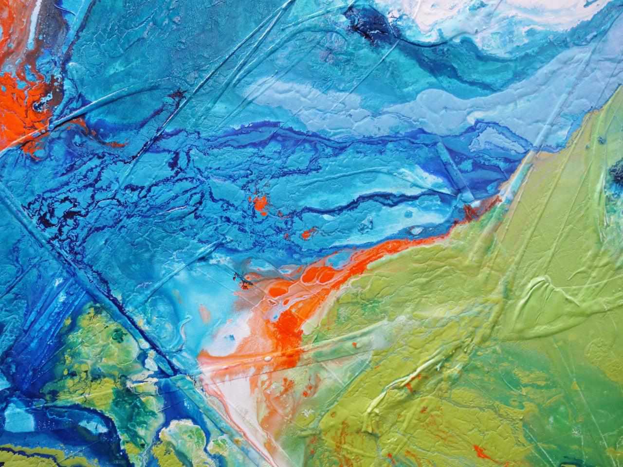 Candy Pop 240cm x 100cm Colourful Textured Abstract Painting (SOLD)