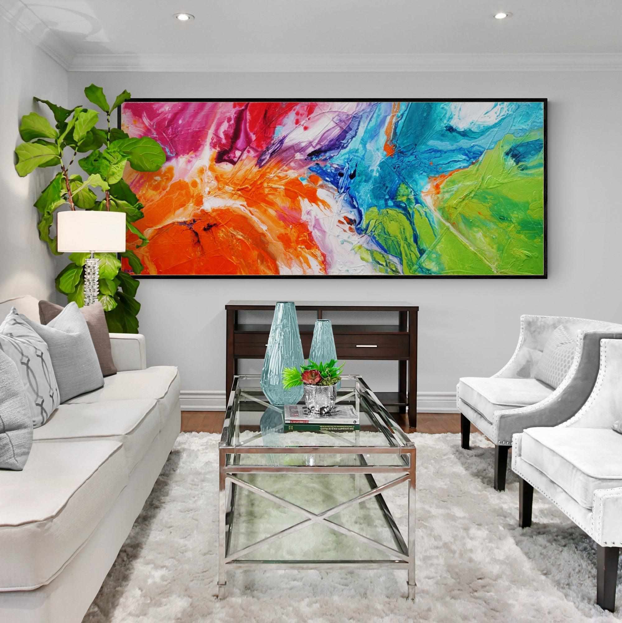 Candy Pop 240cm x 100cm Colourful Textured Abstract Painting (SOLD)-Abstract-[Franko_Artist]-[Australian_artist]-[Gold_Coast]-[Brisbane]-[modern]-[contemporary]-[original]-[Large_artwork]-[The_Block]-[Dream_Homes]-[ideas]-[Grand_Designs]-[Art_Lover]-Franklin Art Studio