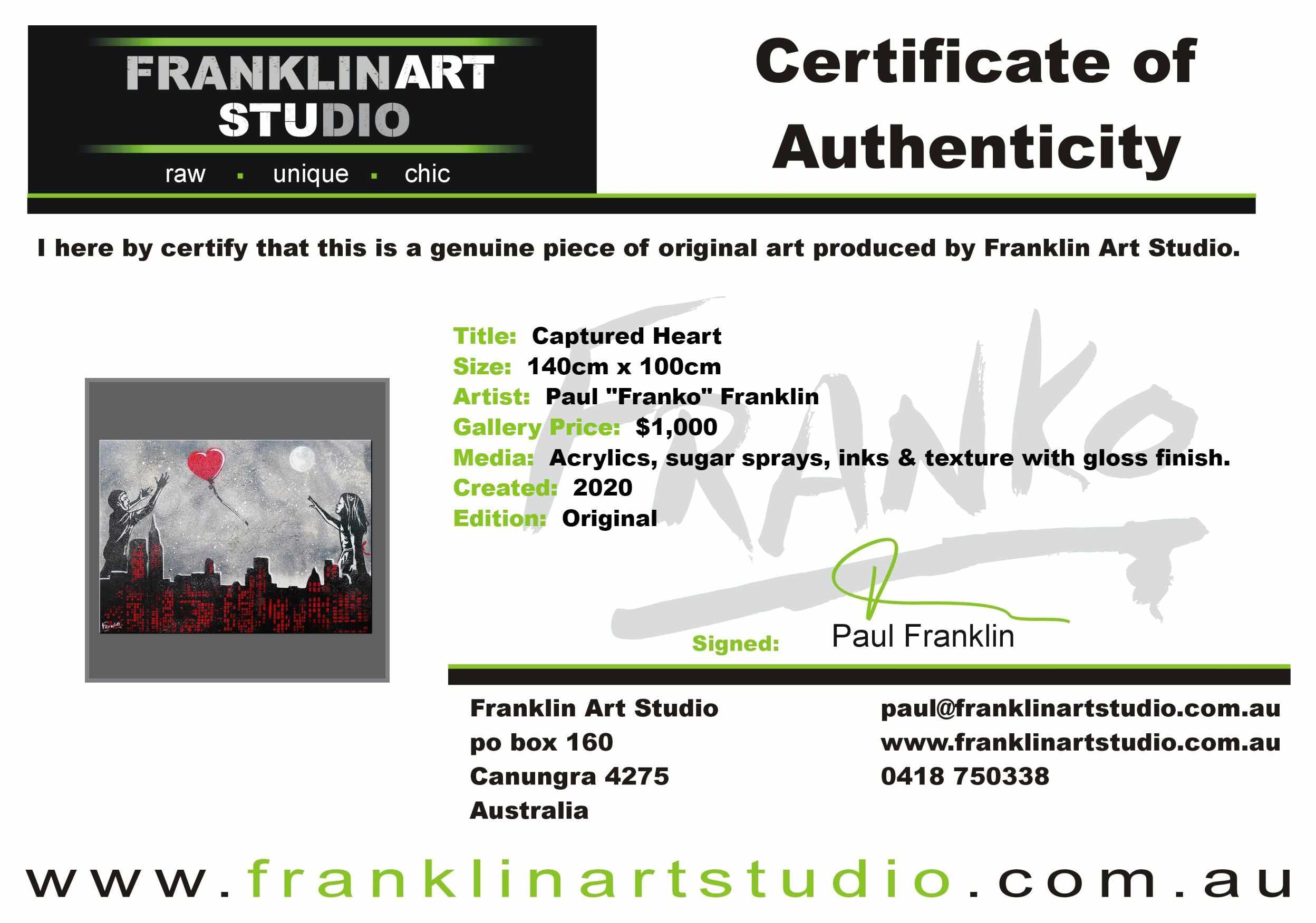 Captured Heart 140cm x 100cm Grey Urban Pop Art Painting-urban pop-[Franko]-[Australian]-[Popular]-[Best Selling]-Franklin Art Studio
