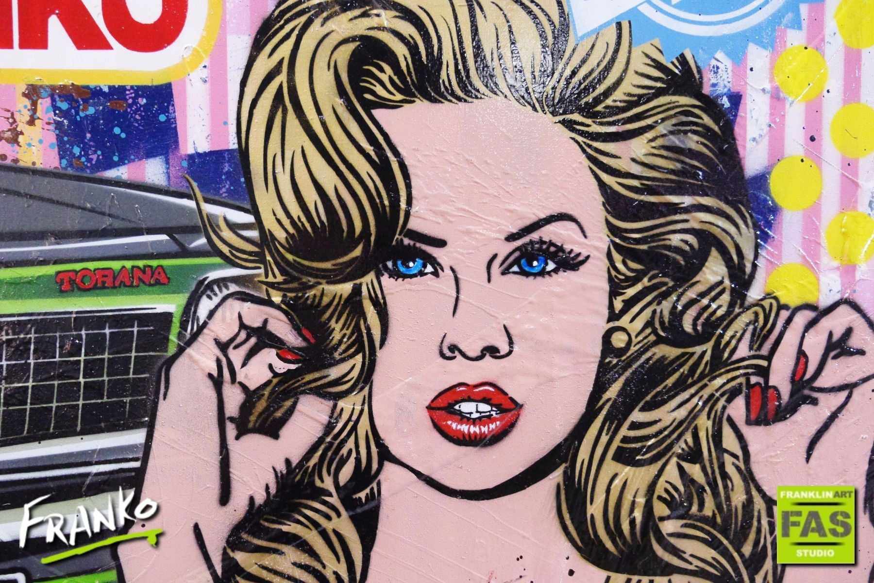 Cars And Fresh Juice 160cm x 100cm SS Torana Pop Art Painting (SOLD)