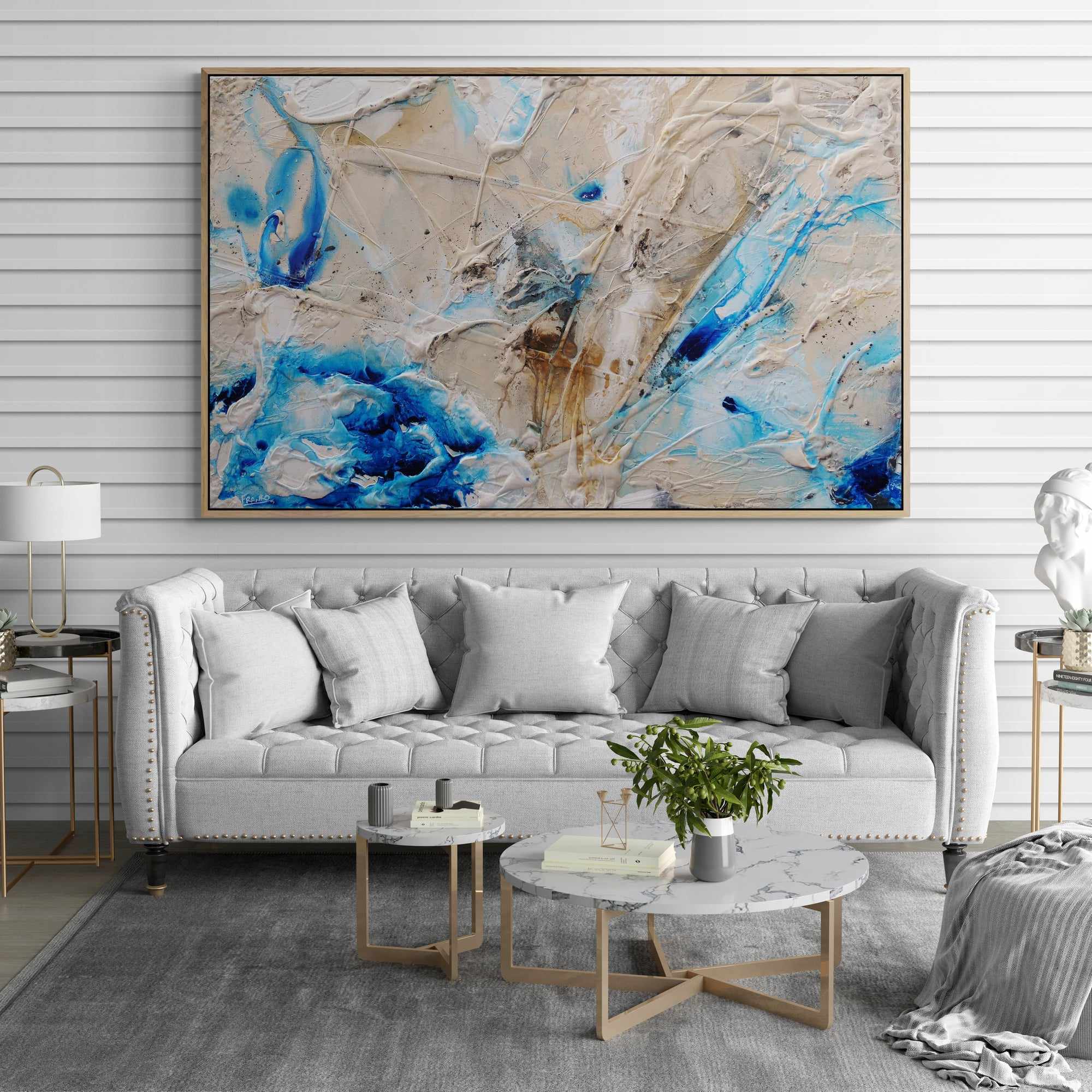 Casbah Sass 160cm x 100cm Cream Blue Textured Abstract Painting (SOLD)-Abstract-[Franko_Artist]-[Australian_artist]-[Gold_Coast]-[Brisbane]-[modern]-[contemporary]-[original]-[Large_artwork]-[The_Block]-[Dream_Homes]-[ideas]-[Grand_Designs]-[Art_Lover]-Franklin Art Studio