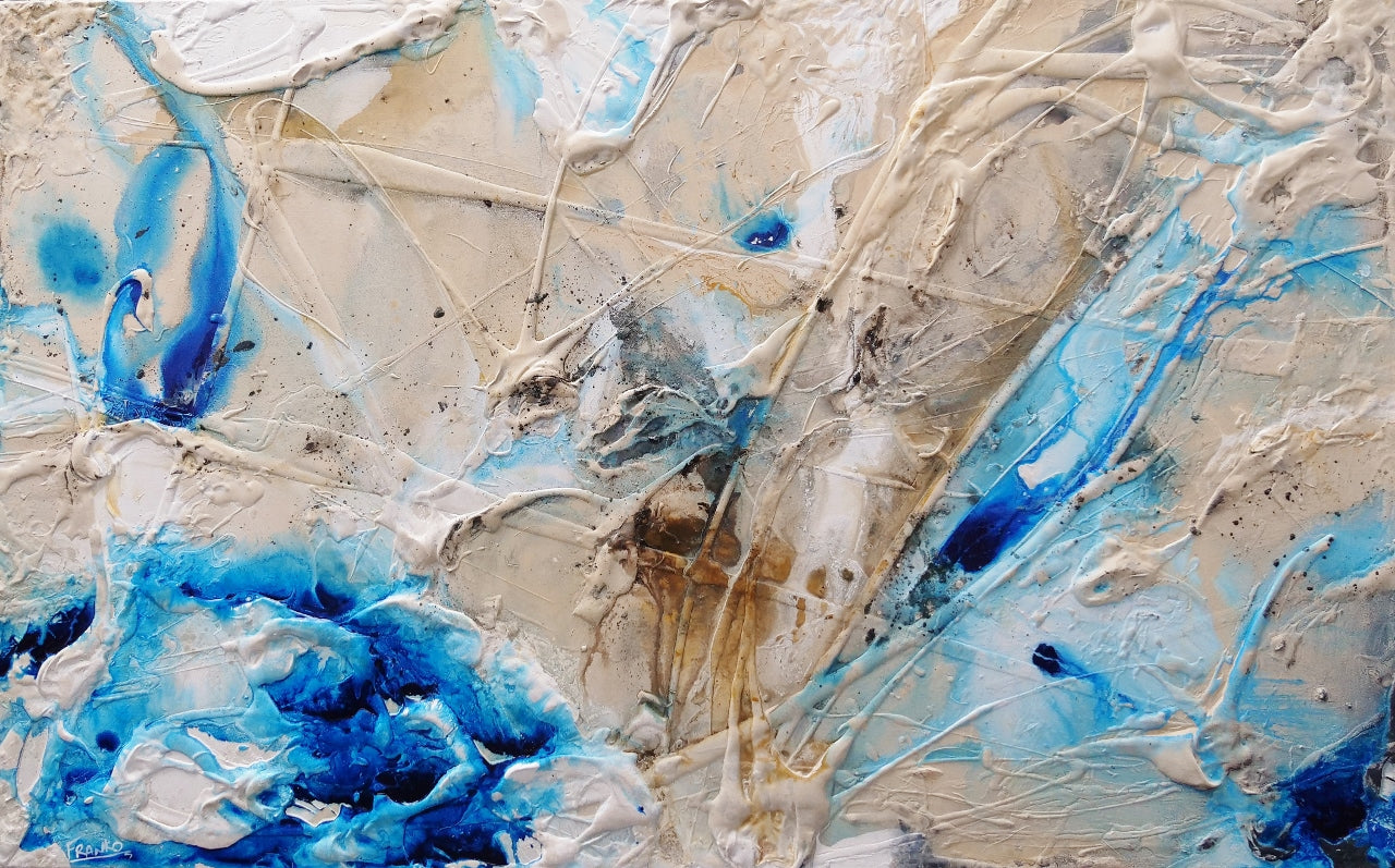 Casbah Sass 160cm x 100cm Cream Blue Textured Abstract Painting (SOLD)-Abstract-[Franko_Artist]-[Australian_artist]-[Gold_Coast]-[Brisbane]-[modern]-[contemporary]-[original]-[Large_artwork]-Franklin Art Studio