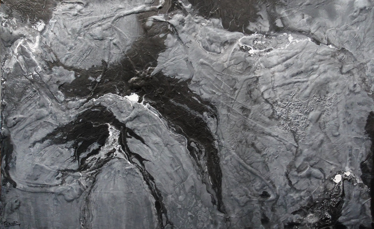 Cashmere 160cm x 100cm Black Grey Textured Abstract Painting (SOLD)-Abstract-[Franko_Artist]-[Australian_artist]-[Gold_Coast]-[Brisbane]-[modern]-[contemporary]-[original]-[Large_artwork]-Franklin Art Studio