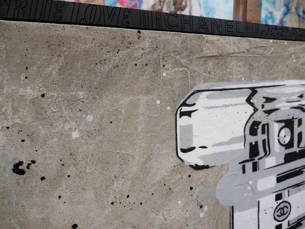 Jilted No.5 120cm x 150cm Industrial Concrete Urban Pop Art Painting With Custom Etched Frame (SOLD)