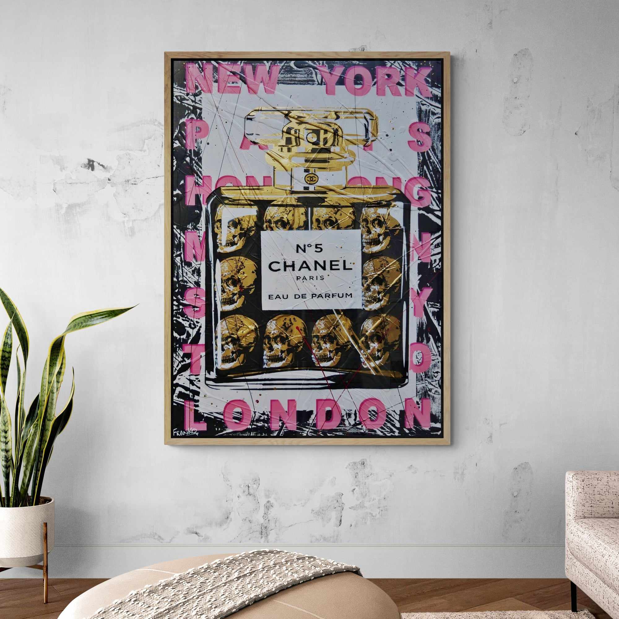 Le Chic 140cm x 100cm Textured Urban Pop Art Painting (SOLD)-Urban Pop Art-[Franko_Artist]-[Australian_artist]-[Gold_Coast]-[Brisbane]-[modern]-[contemporary]-[original]-[Large_artwork]-[The_Block]-[Dream_Homes]-[ideas]-[Grand_Designs]-[Art_Lover]-Franklin Art Studio