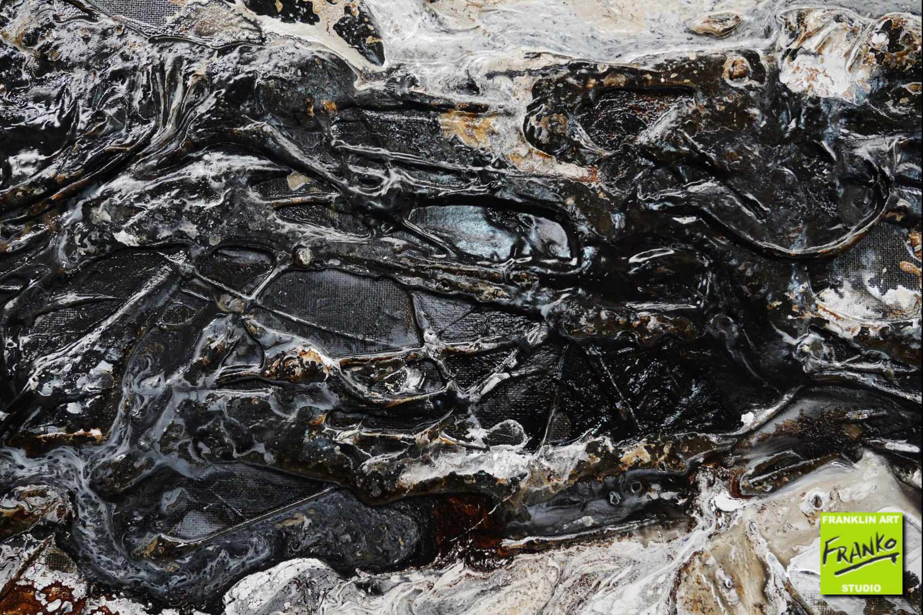 Changed 160cm x 60cm Grey Black Textured Abstract Painting (SOLD)