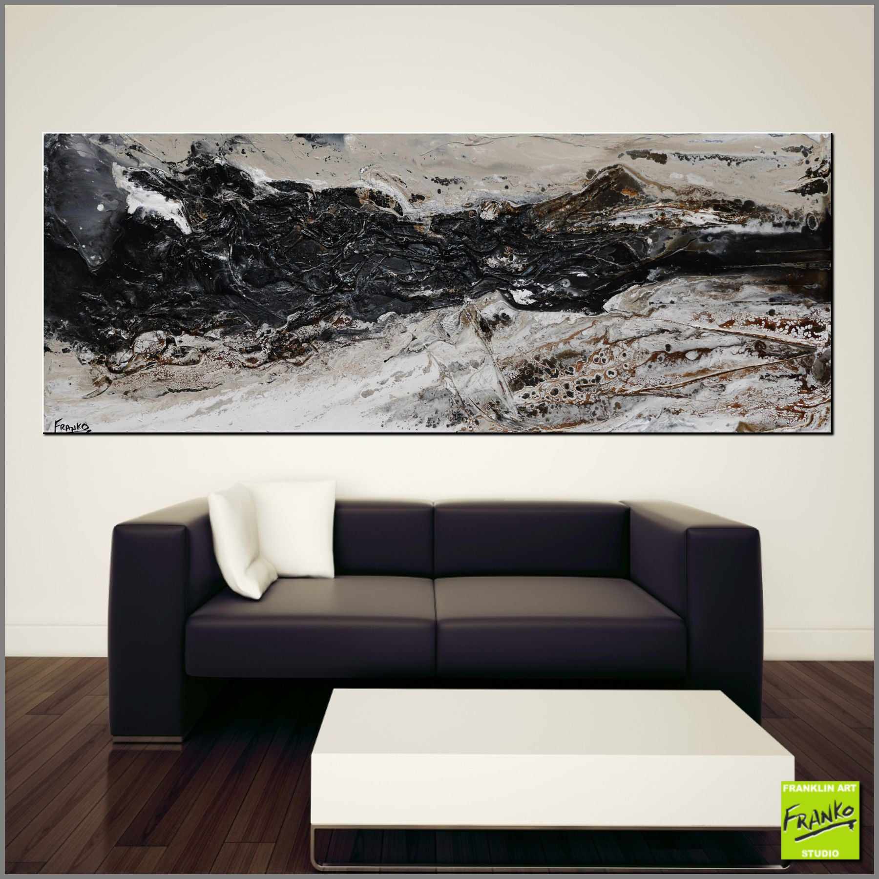 Changed 160cm x 60cm Grey Black Textured Abstract Painting (SOLD)-Abstract-[Franko_Artist]-[Australian_artist]-[Gold_Coast]-[Brisbane]-[modern]-[contemporary]-[original]-[Large_artwork]-[The_Block]-[Dream_Homes]-[ideas]-[Grand_Designs]-[Art_Lover]-Franklin Art Studio