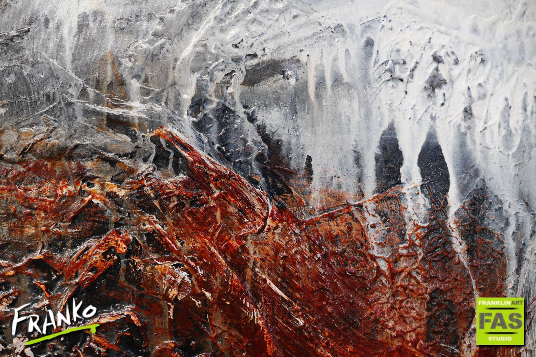 Charcoal Blend 160cm x 100cm Brown Black Textured Abstract Painting (SOLD)