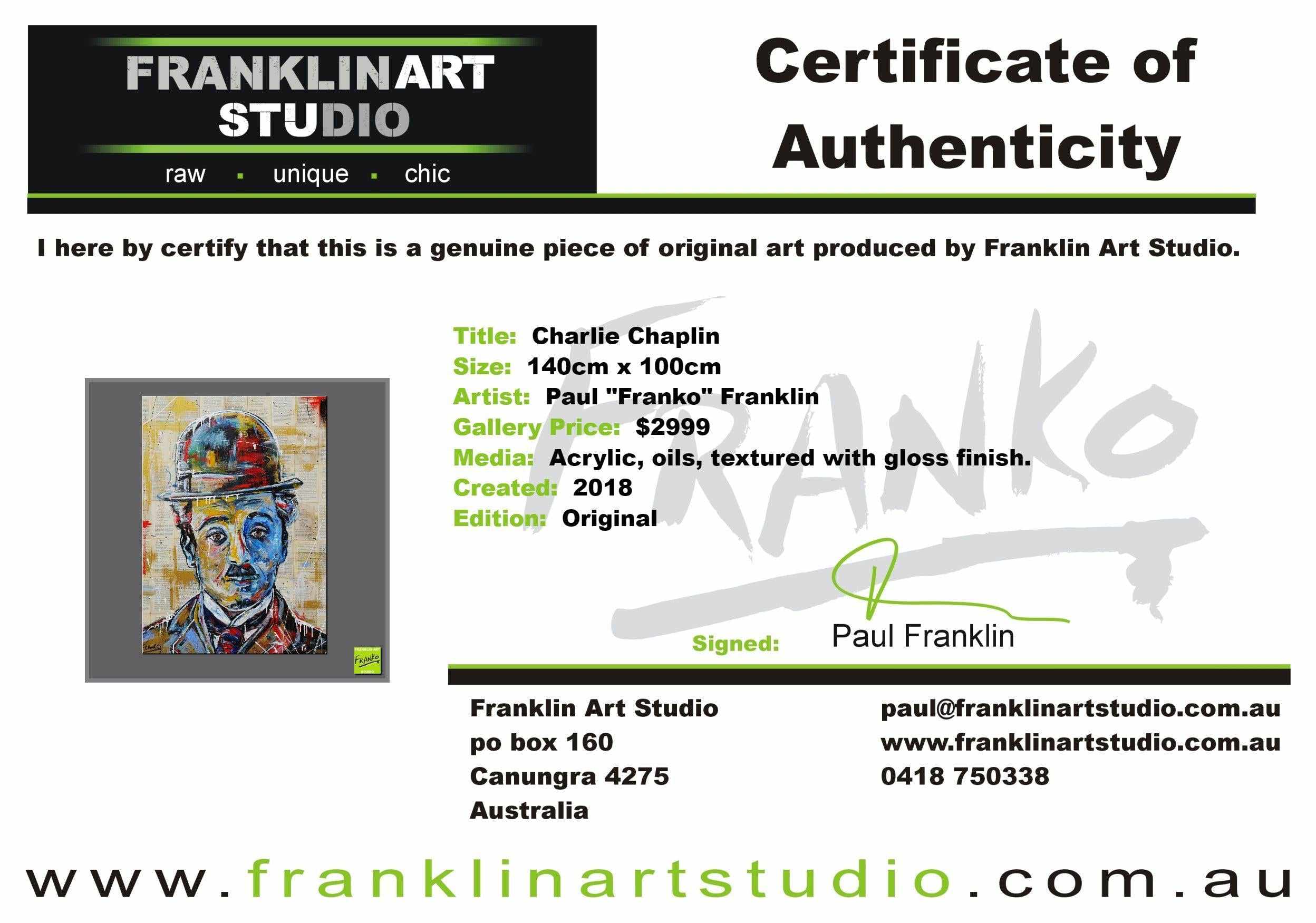 Charlie Chaplin Simply 140cm x 100cm Charlie Chaplin Book Pop art Painting (SOLD)-book club-[Franko_Artist]-[The_Block]-[Dream_Homes]-[ideas]-[Grand_Designs]-[Art_Lover]-Franklin Art Studio