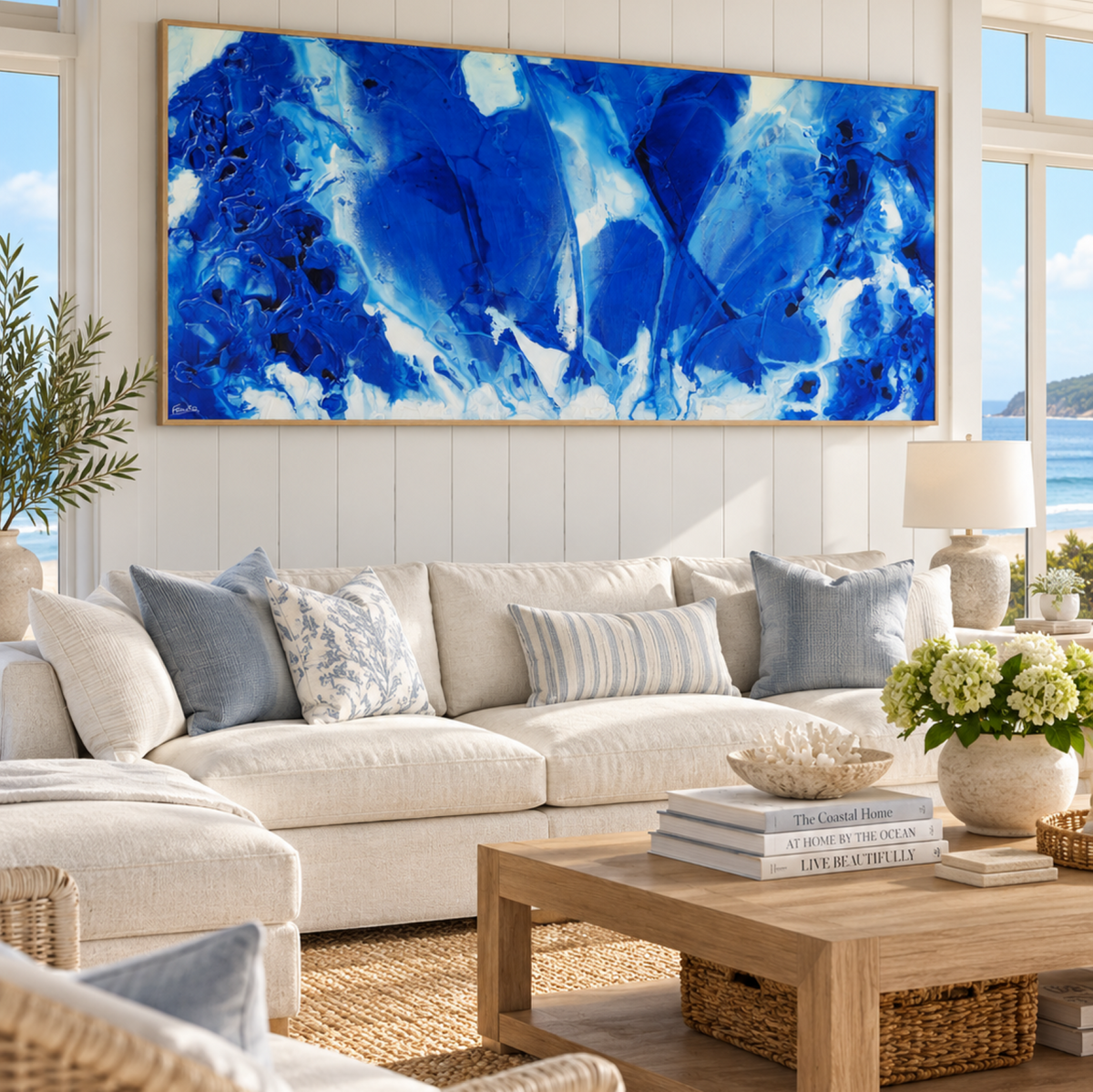 Aquatic Infusion 270cm x 120cm Textured Abstract Painting
