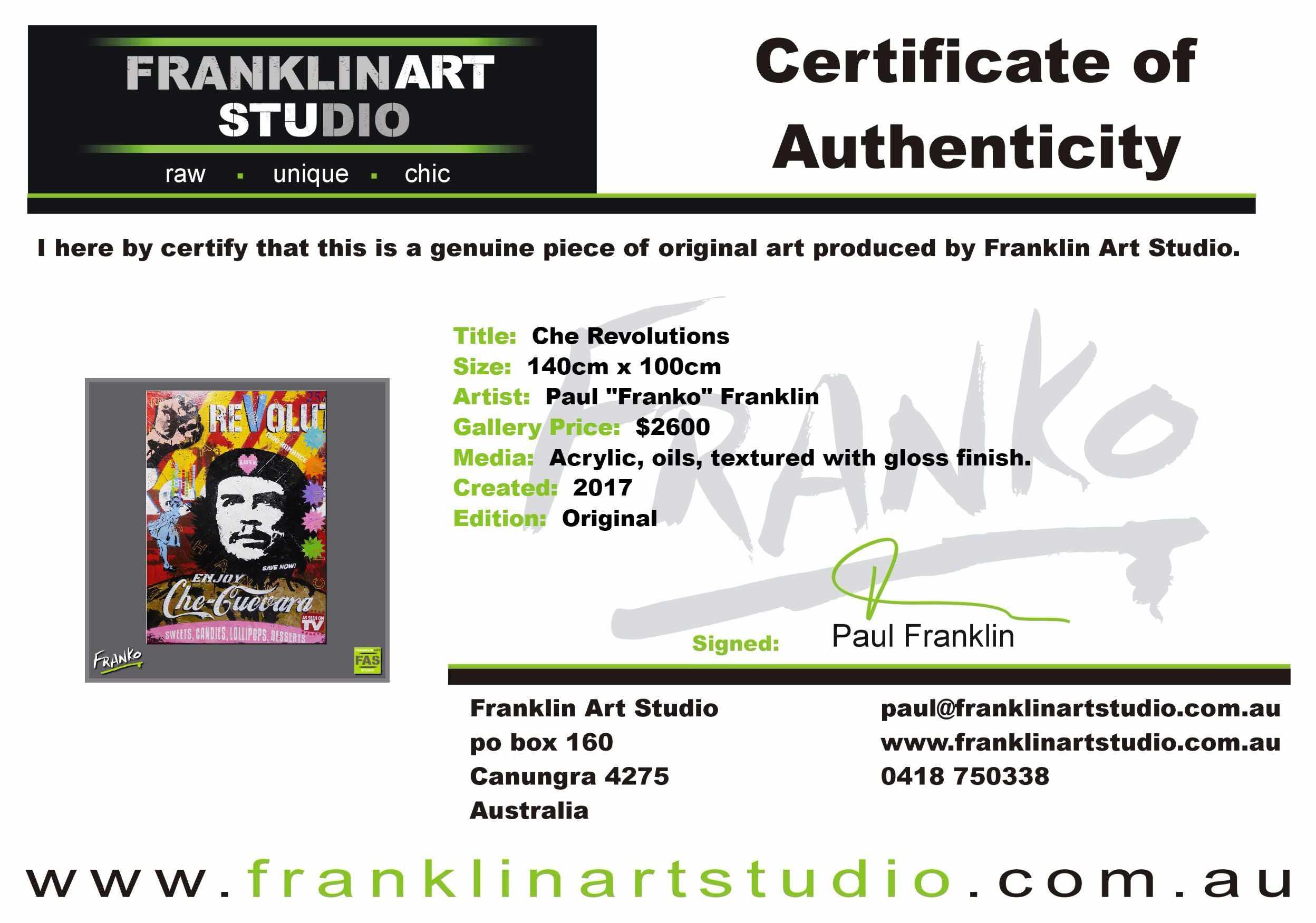 Che Revolutions 140cm x 100cm Che Guevara Pop Art Painting (SOLD)-urban pop-[Franko_Artist]-[The_Block]-[Dream_Homes]-[ideas]-[Grand_Designs]-[Art_Lover]-Franklin Art Studio