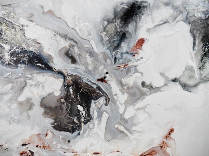 Choc Coated Licorice 240cm x 100cm Black, White and Brown Abstract Painting (SOLD)-abstract-[Franko]-[Artist]-[Australia]-[Painting]-Franklin Art Studio