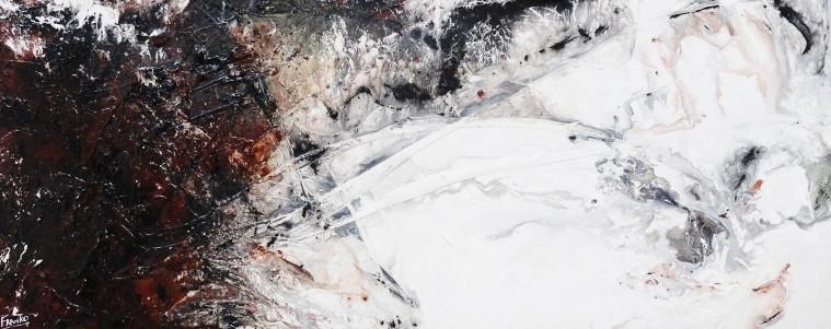 Choc Coated Licorice 240cm x 100cm Black, White and Brown Abstract Painting (SOLD)-abstract-[Franko_Artist]-[Australian_artist]-[Gold_Coast]-[Brisbane]-[modern]-[contemporary]-[original]-[Large_artwork]-Franklin Art Studio