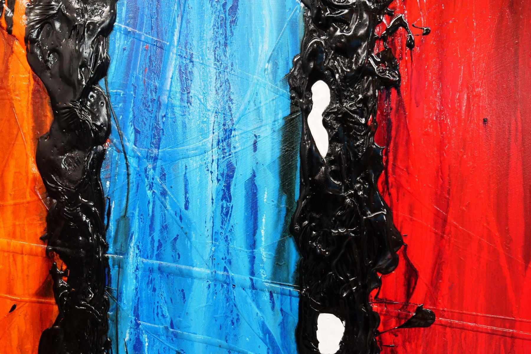 Circus Extravaganza 250cm x 150cm Red Textured Abstract Painting (SOLD)