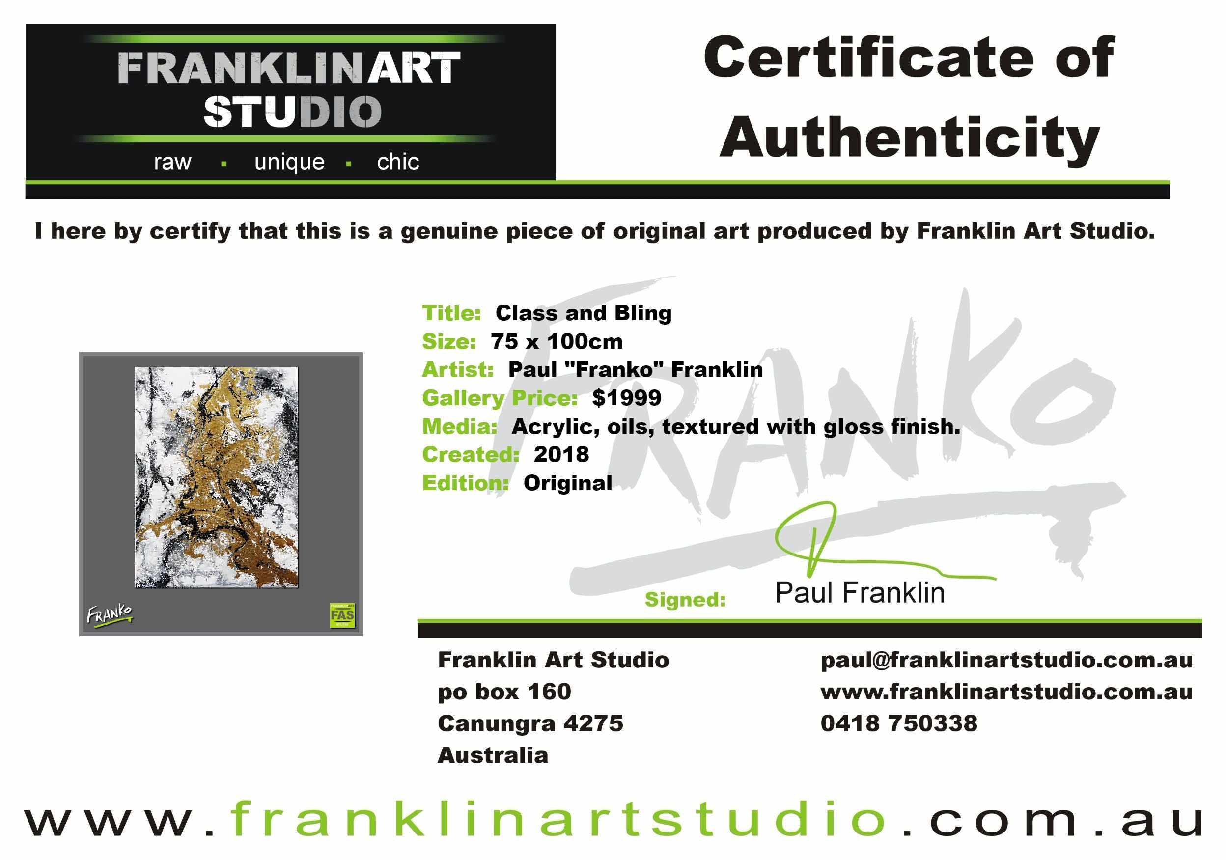 Class and Bling 75cm x 100cm Gold White Abstract Painting (SOLD)-Abstract-[Franko_Artist]-[The_Block]-[Dream_Homes]-[ideas]-[Grand_Designs]-[Art_Lover]-Franklin Art Studio
