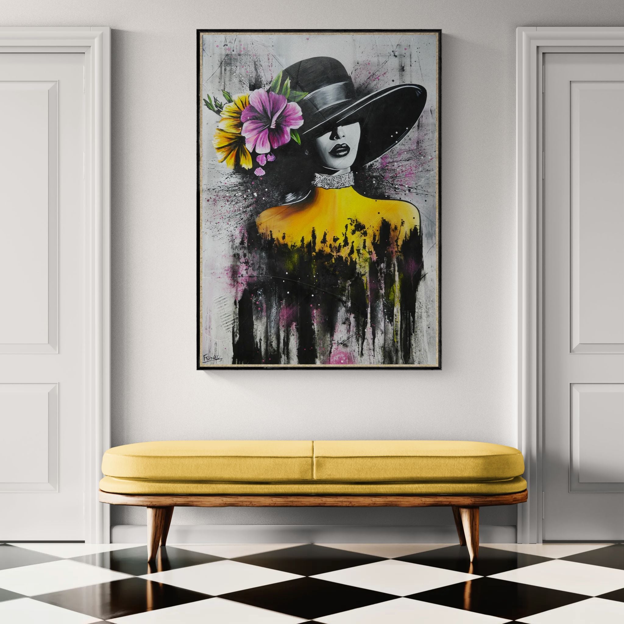 Posh 100cm x 140cm Industrial Textured Urban Pop Art Painting