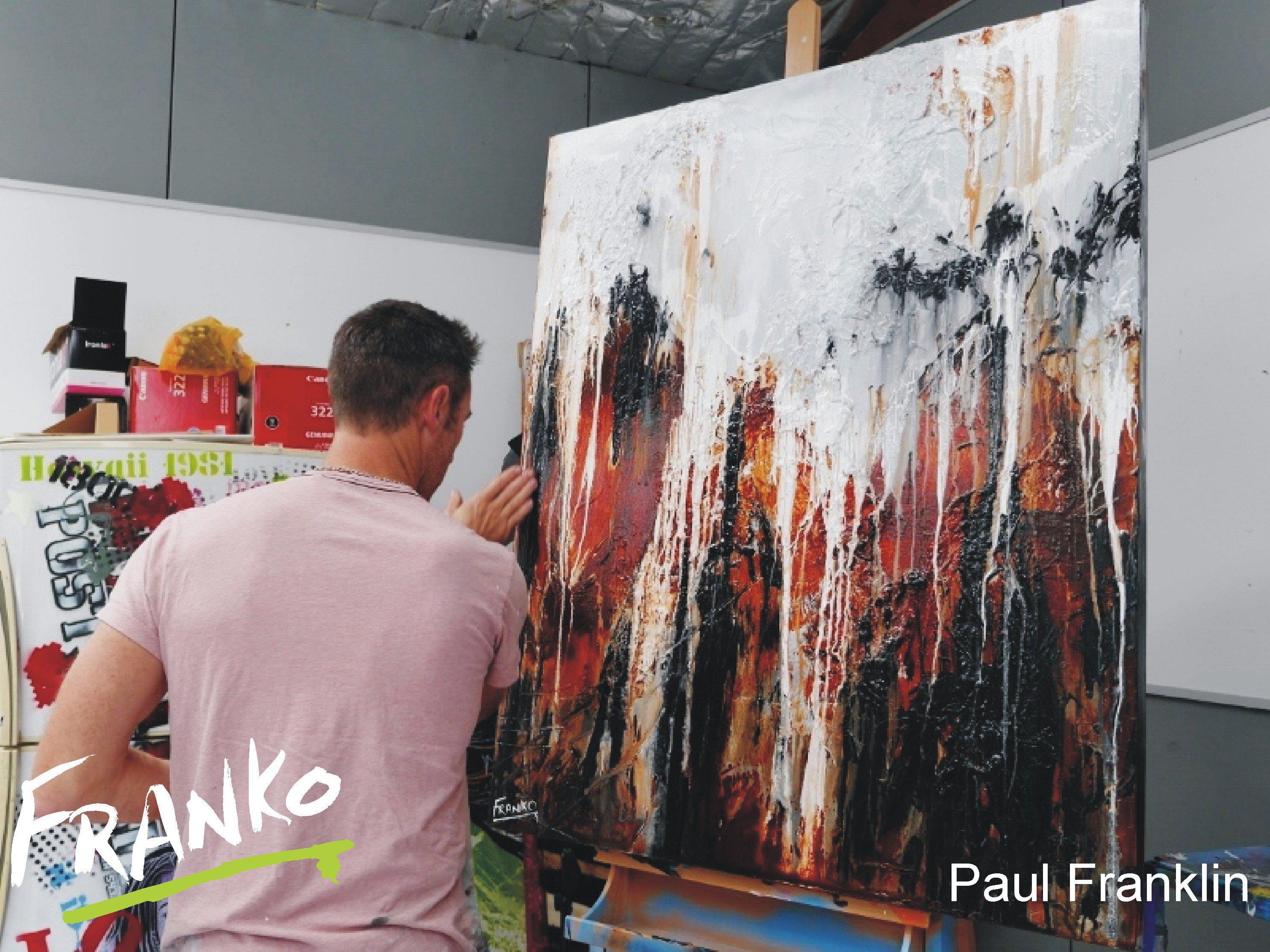 Clay Barron 120cm x 100cm Brown Abstract Painting (SOLD)-abstract-[Franko_Artist]-[The_Block]-[Dream_Homes]-[ideas]- [Grand_Designs]-Franklin Art Studio