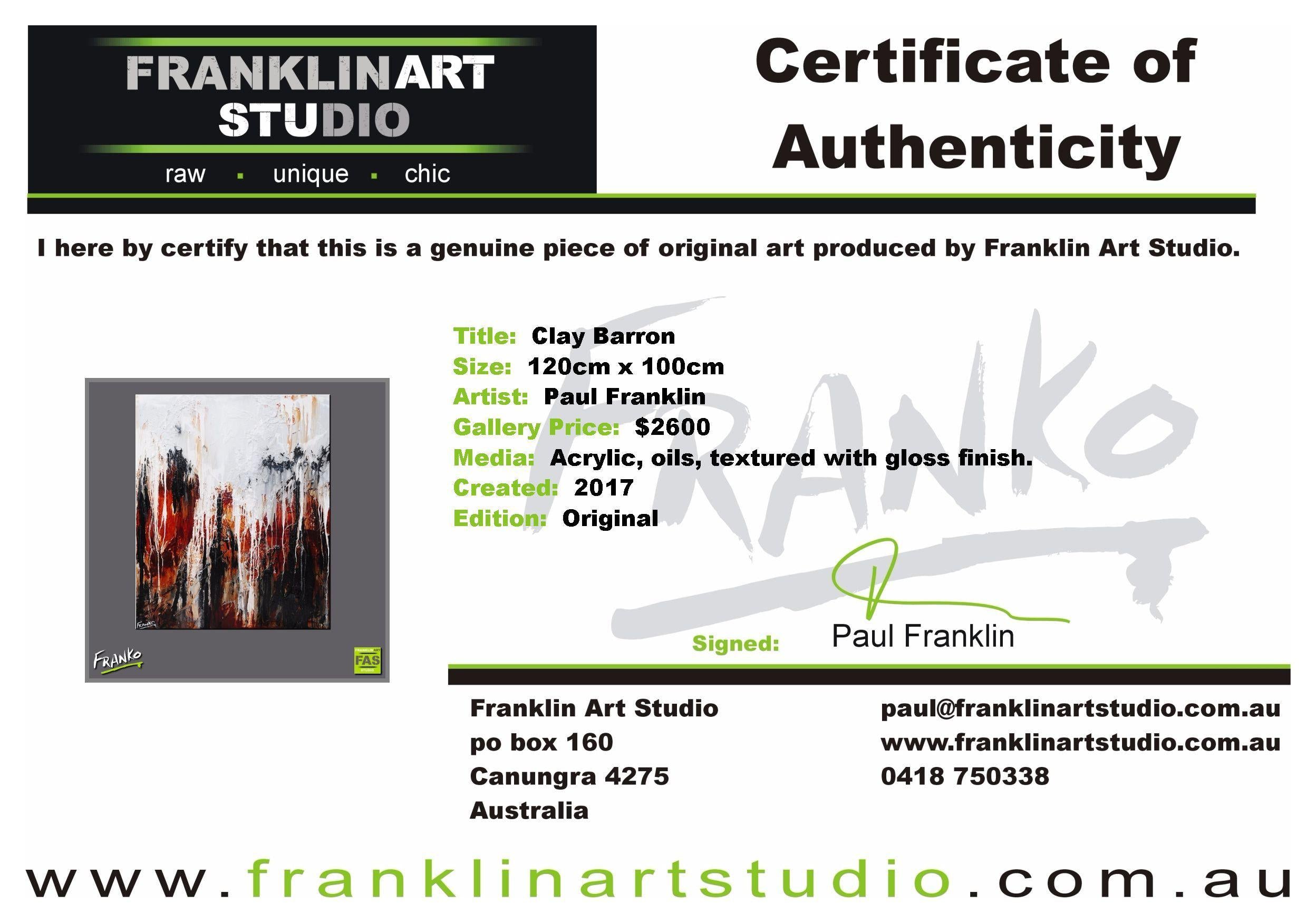 Clay Barron 120cm x 100cm Brown Abstract Painting (SOLD)-abstract-[Franko_Artist]-[The_Block]-[Dream_Homes]-[ideas]-[Grand_Designs]-[Art_Lover]-Franklin Art Studio
