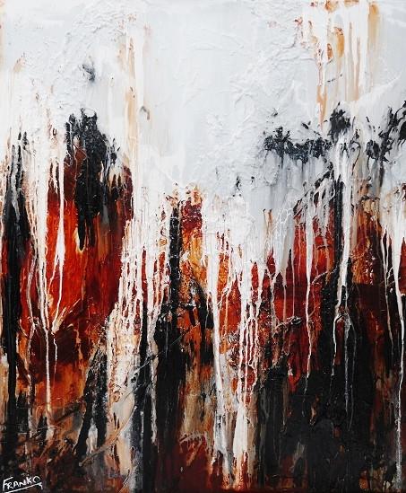 Clay Barron 120cm x 100cm Brown Abstract Painting (SOLD)-abstract-[Franko_Artist]-[Australian_artist]-[Gold_Coast]-[Brisbane]-[modern]-[contemporary]-[original]-[Large_artwork]-Franklin Art Studio