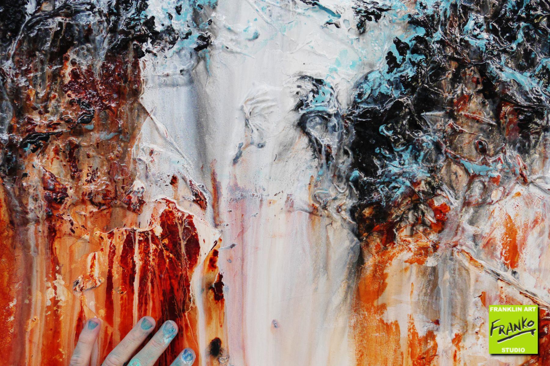 Clay Target 190cm x 100cm White Brown Textured Abstract Painting (SOLD)
