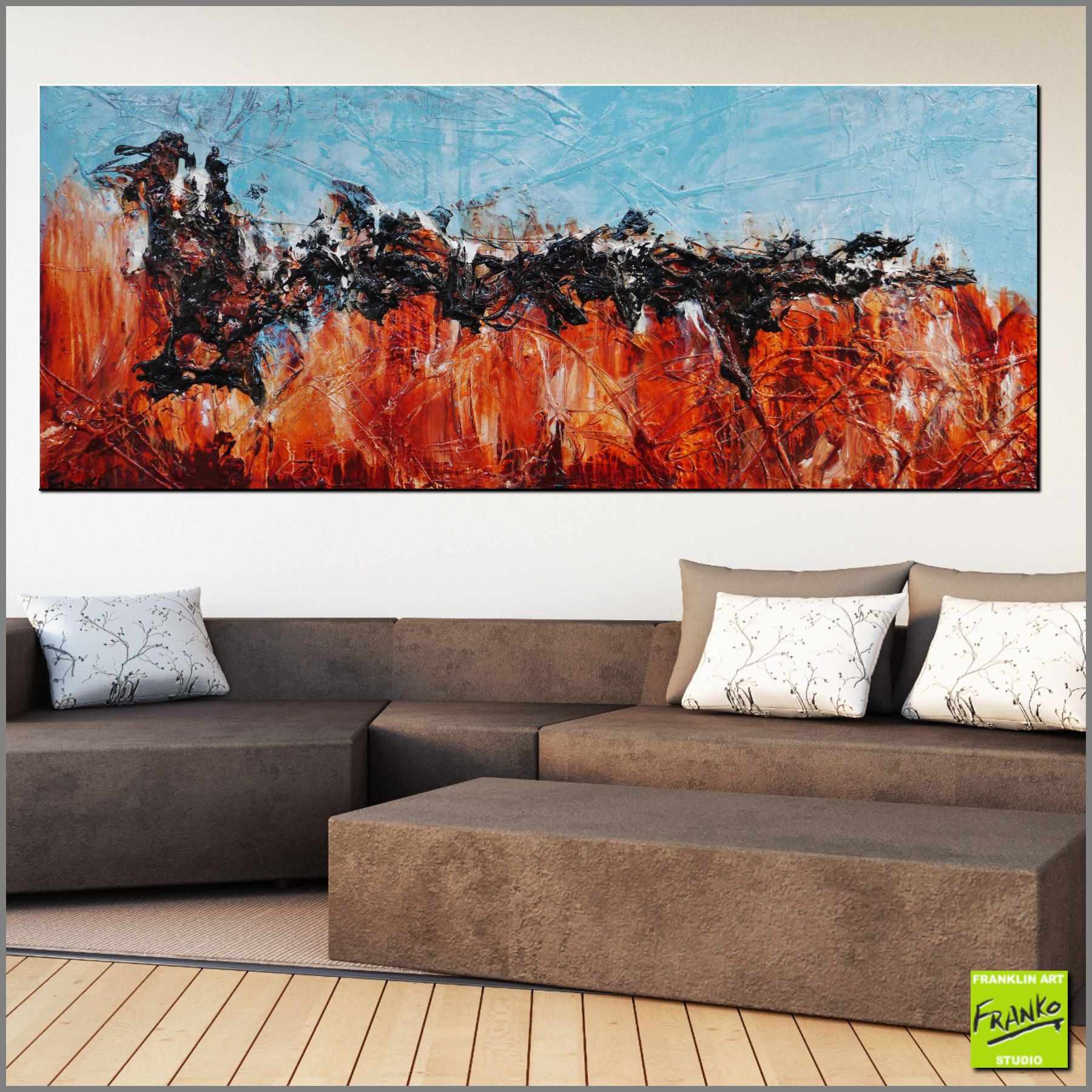 Clay and Oxide 200cm x 80cm Red Oxide Blue Textured Abstract Painting (SOLD)-Abstract-[Franko_Artist]-[Australian_artist]-[Gold_Coast]-[Brisbane]-[modern]-[contemporary]-[original]-[Large_artwork]-[The_Block]-[Dream_Homes]-[ideas]-[Grand_Designs]-[Art_Lover]-Franklin Art Studio