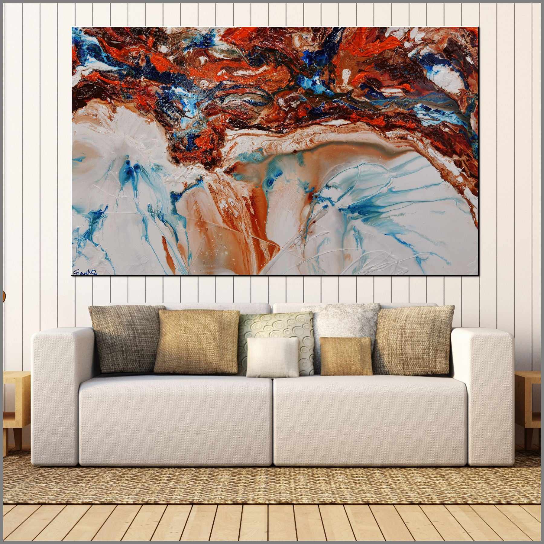 Coastal Fringe 160cm x 100cm White Oxide Textured Abstract Painting (SOLD)-Abstract-[Franko_Artist]-[Australian_artist]-[Gold_Coast]-[Brisbane]-[modern]-[contemporary]-[original]-[Large_artwork]-[The_Block]-[Dream_Homes]-[ideas]-[Grand_Designs]-[Art_Lover]-Franklin Art Studio
