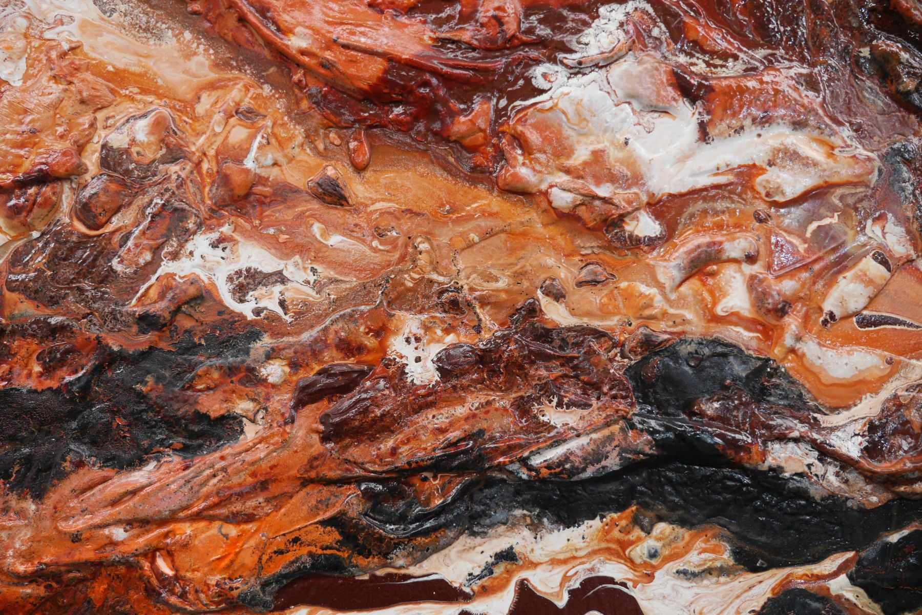 Coastal Oxide 240cm x 100cm Black Brown Textured Abstract Painting (SOLD)-Abstract-[Franko]-[Artist]-[Australia]-[Painting]-Franklin Art Studio