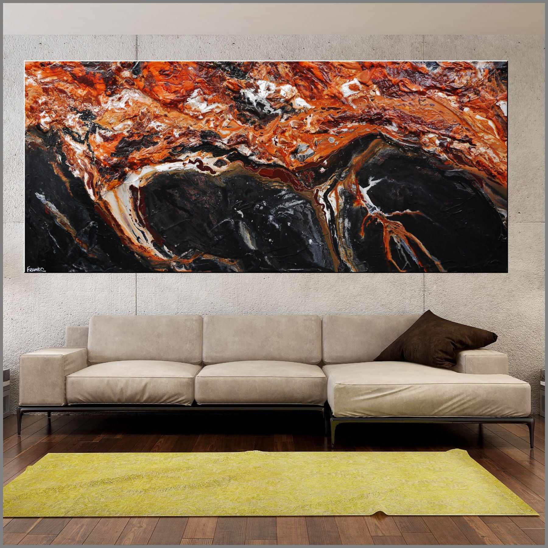 Coastal Oxide 240cm x 100cm Black Brown Textured Abstract Painting (SOLD)-Abstract-[Franko_Artist]-[Australian_artist]-[Gold_Coast]-[Brisbane]-[modern]-[contemporary]-[original]-[Large_artwork]-[The_Block]-[Dream_Homes]-[ideas]-[Grand_Designs]-[Art_Lover]-Franklin Art Studio