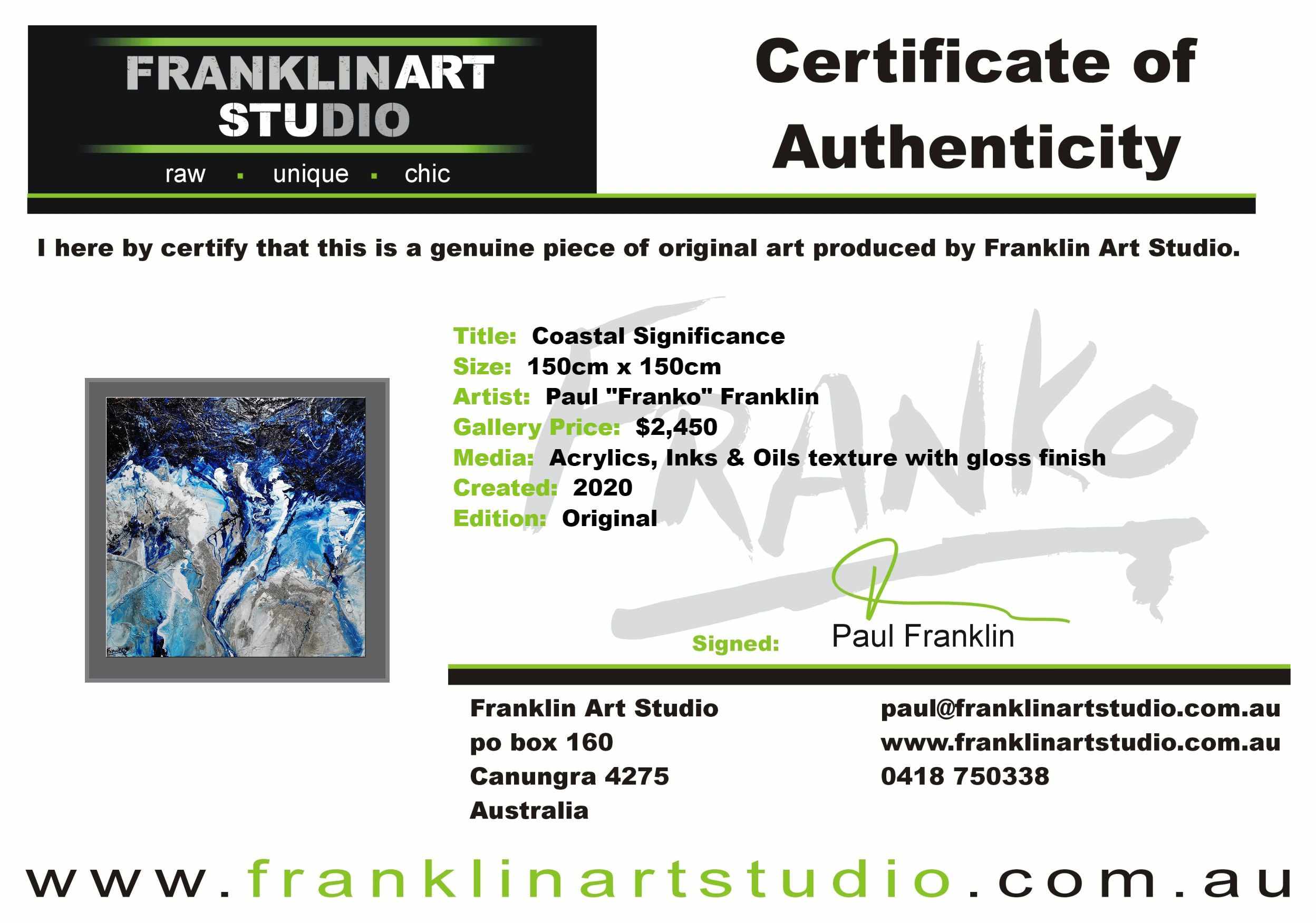 Coastal Significance 150cm x 150cm Blue Textured Abstract Painting (SOLD)-Abstract-[Franko_Artist]-[The_Block]-[Dream_Homes]-[ideas]-[Grand_Designs]-[Art_Lover]-Franklin Art Studio