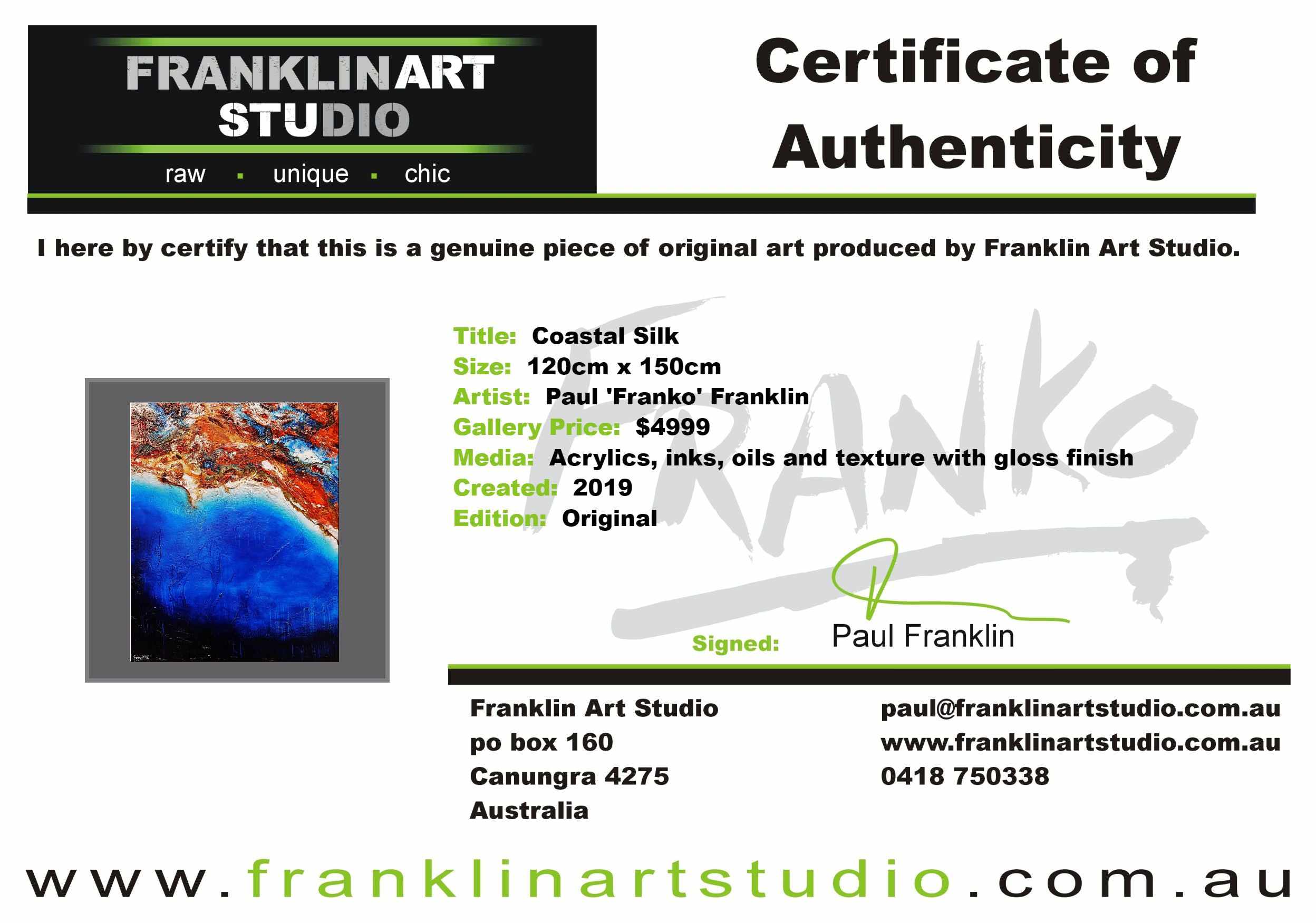 Coastal Silk 120cm x 150cm Blue Orange Textured Abstract Painting (sold Glenn) (SOLD)-Abstract-[Franko_Artist]-[The_Block]-[Dream_Homes]-[ideas]-[Grand_Designs]-[Art_Lover]-Franklin Art Studio