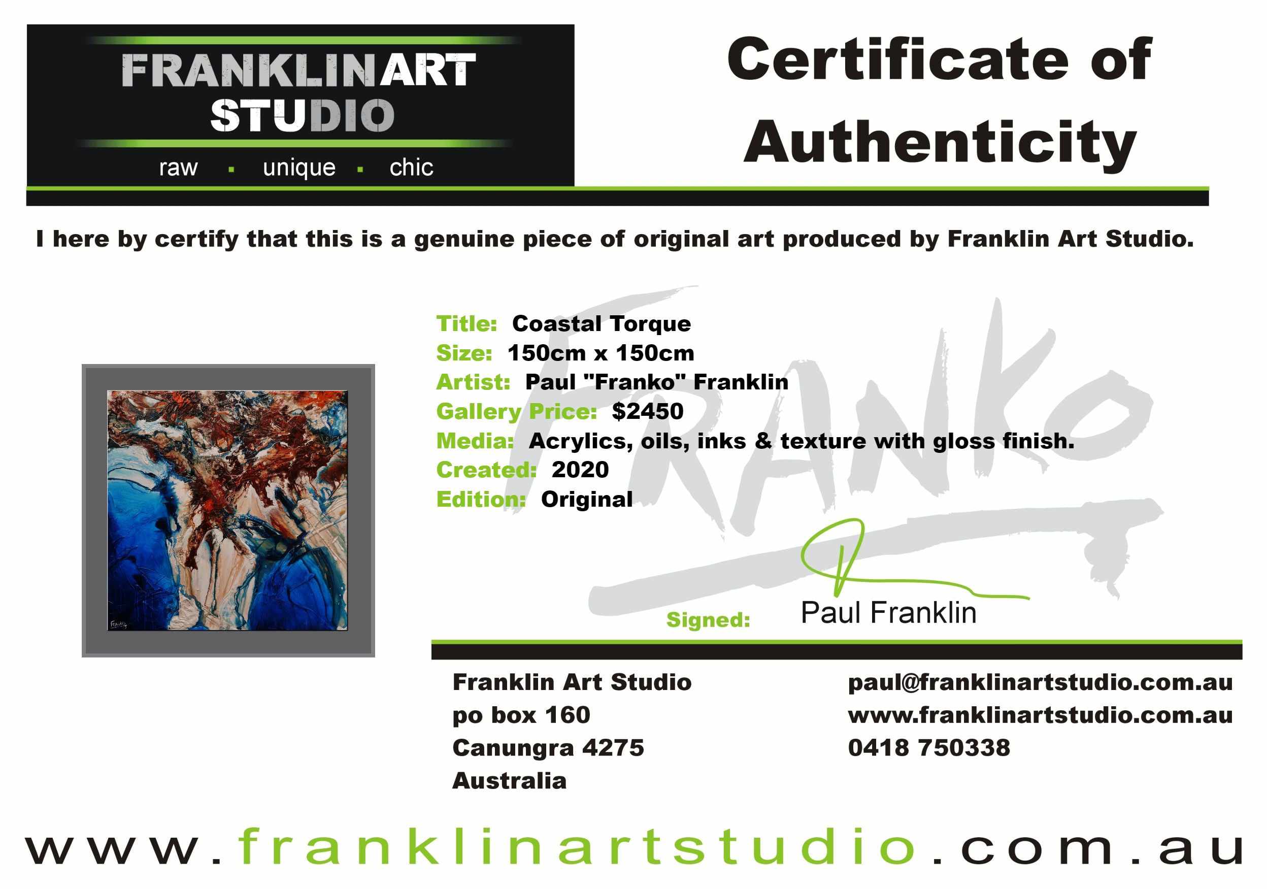 Coastal Torque 150cm x 150cm Orange White Blue Textured Abstract Painting (SOLD)-Abstract-[Franko_Artist]-[The_Block]-[Dream_Homes]-[ideas]-[Grand_Designs]-[Art_Lover]-Franklin Art Studio