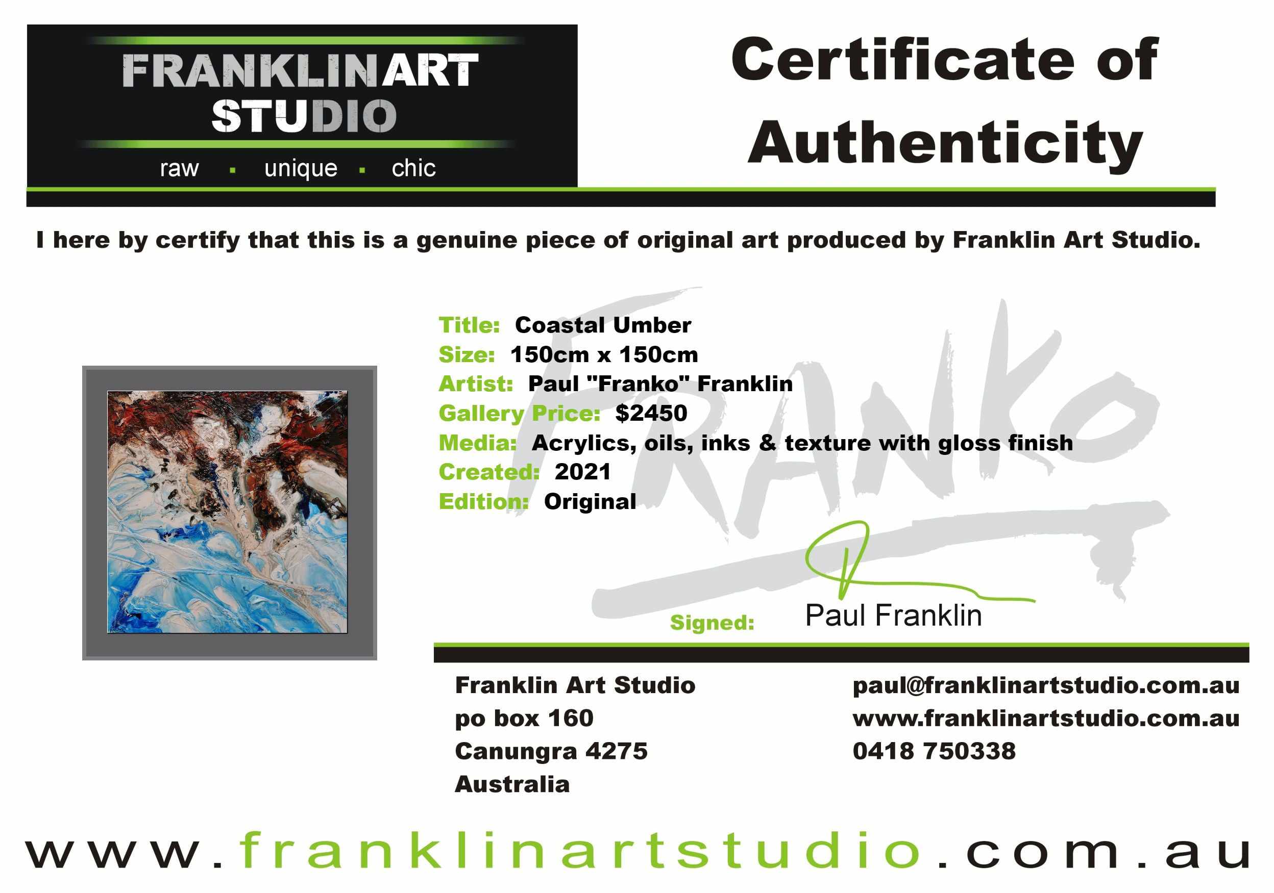 Coastal Umber 150cm x 150cm Blue Umber White Textured Abstract Painting (SOLD)-Abstract-[Franko_Artist]-[The_Block]-[Dream_Homes]-[ideas]-[Grand_Designs]-[Art_Lover]-Franklin Art Studio