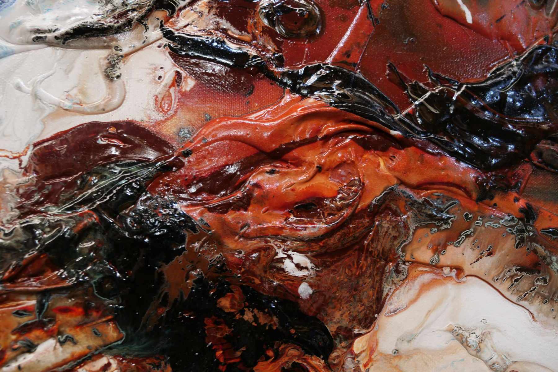 Coastal Umber 150cm x 150cm Blue Umber White Textured Abstract Painting (SOLD)