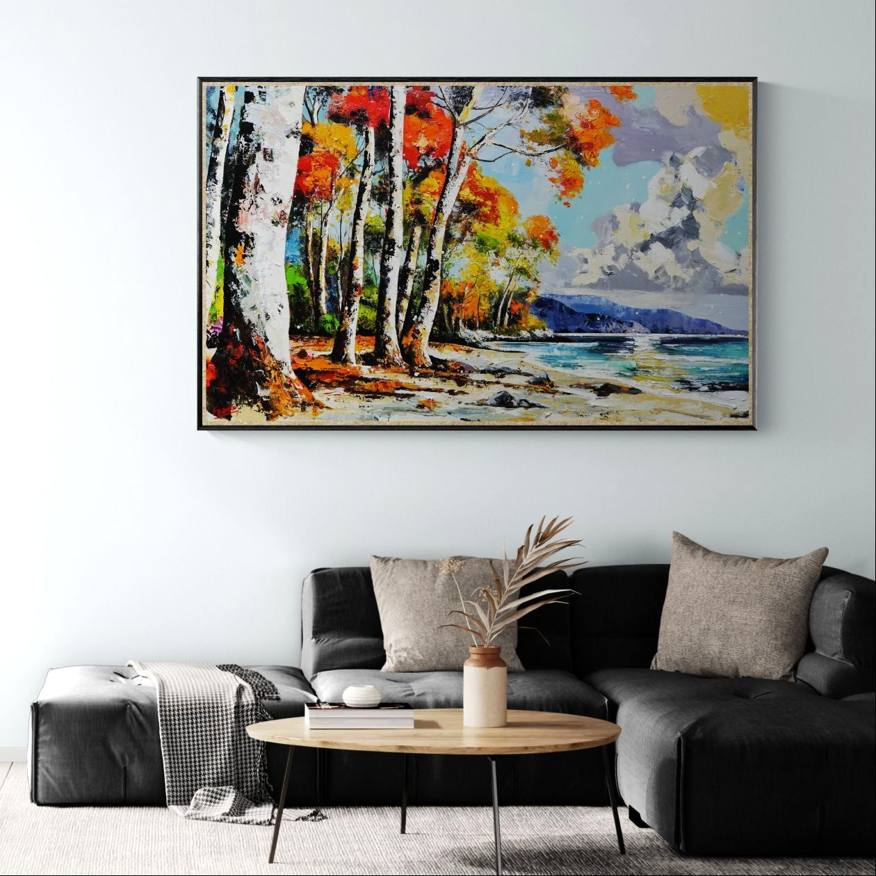 Paradise Beach 160cm x 100cm FRAME INC Australian Beach Landscape Abstract Realism Textured Painting