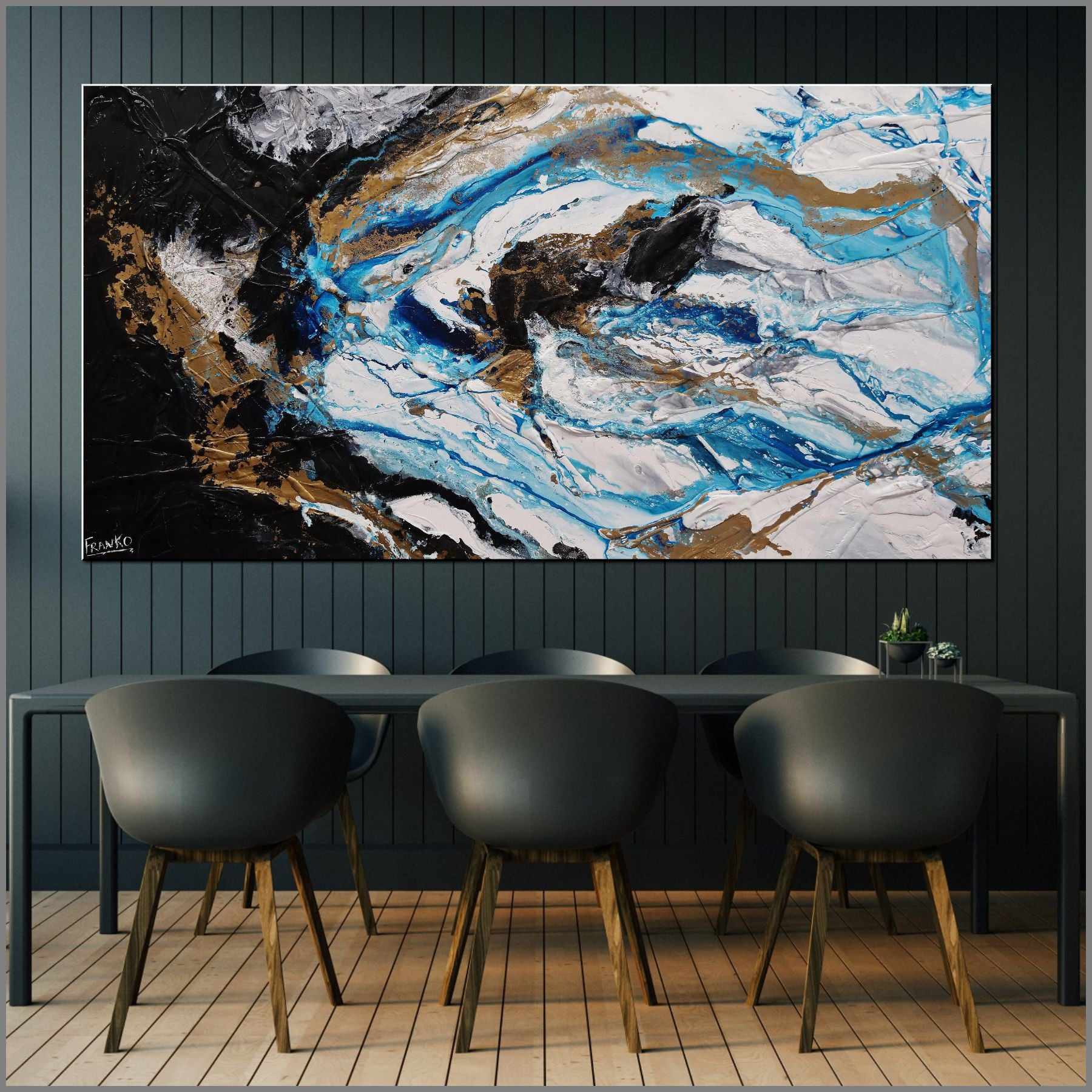Cobalt Pearl 190cm x 100cm Blue Black Textured Abstract Painting (SOLD)-Abstract-[Franko_Artist]-[Australian_artist]-[Gold_Coast]-[Brisbane]-[modern]-[contemporary]-[original]-[Large_artwork]-[The_Block]-[Dream_Homes]-[ideas]-[Grand_Designs]-[Art_Lover]-Franklin Art Studio