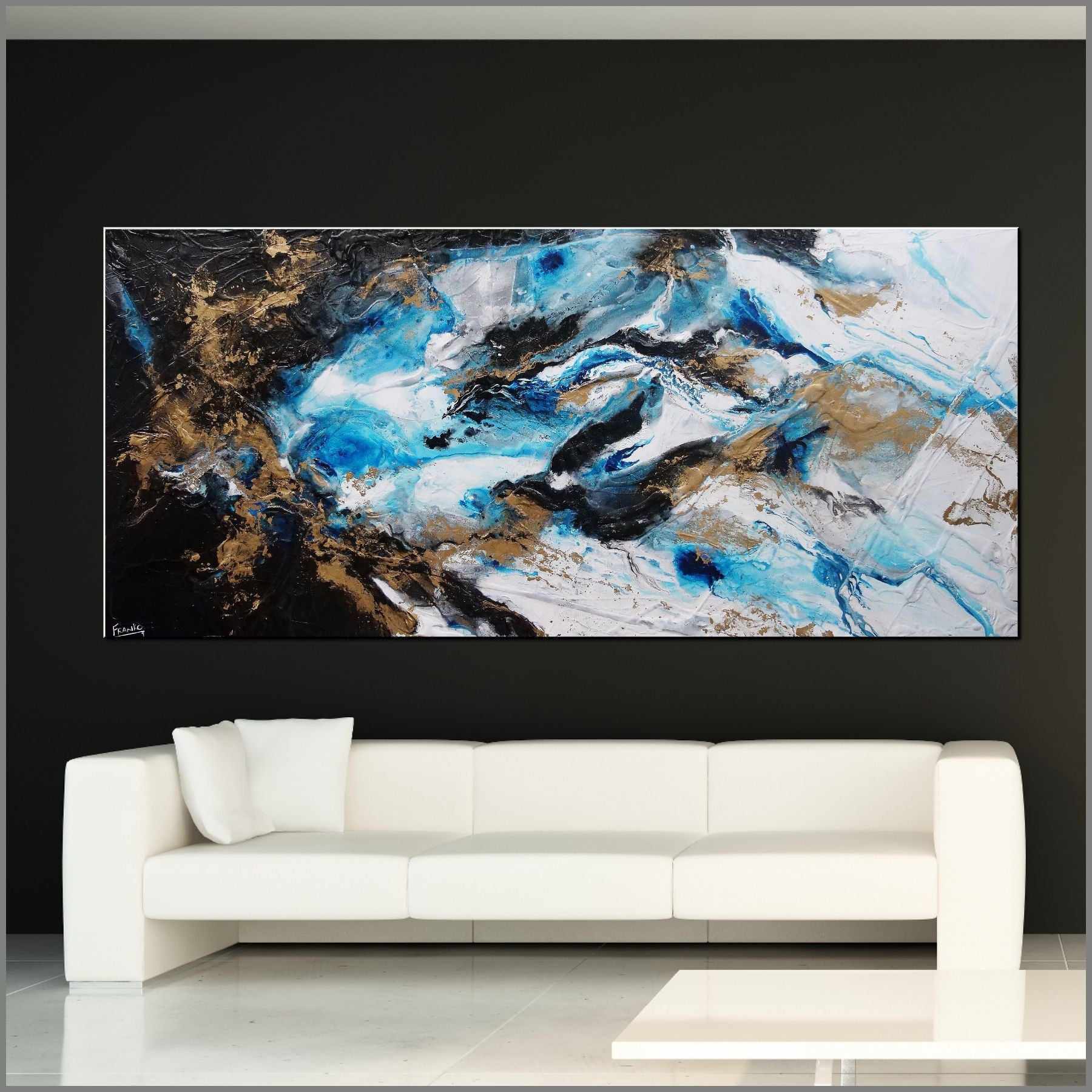 Cobalt Sass 270cm x 120cm Blue Black Textured Abstract Painting (SOLD)-Abstract-[Franko_Artist]-[Australian_artist]-[Gold_Coast]-[Brisbane]-[modern]-[contemporary]-[original]-[Large_artwork]-[The_Block]-[Dream_Homes]-[ideas]-[Grand_Designs]-[Art_Lover]-Franklin Art Studio