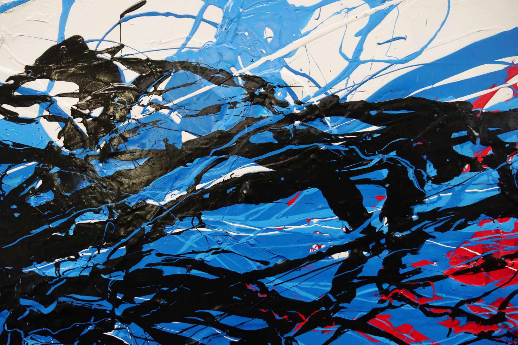Colour Crash 240cm x 100cm Colourful Textured Abstract Painting (SOLD)