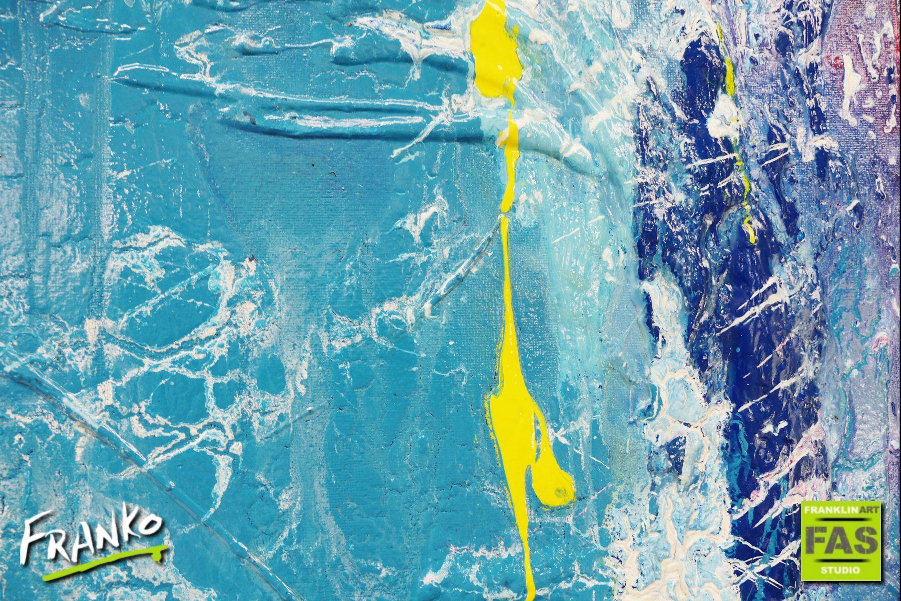 Colour Mash 160cm x 60cm Colourful Abstract Painting (SOLD)